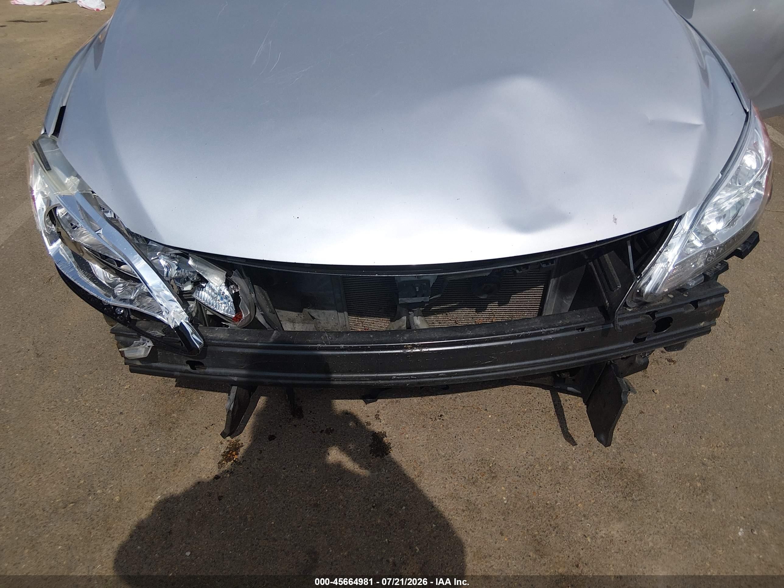 2015 Nissan Sentra Sv Серебряный vin: 3N1AB7AP7FL677869