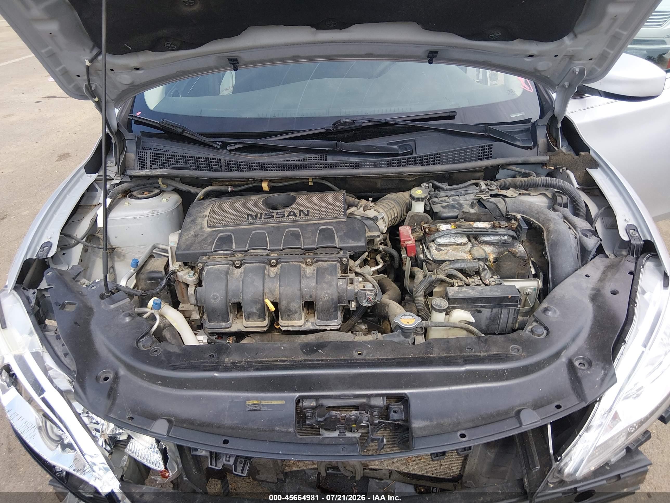 2015 Nissan Sentra Sv Серебряный vin: 3N1AB7AP7FL677869