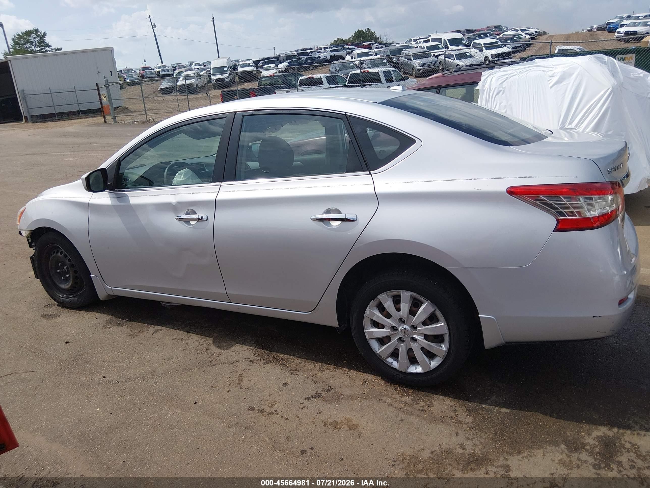 2015 Nissan Sentra Sv Серебряный vin: 3N1AB7AP7FL677869