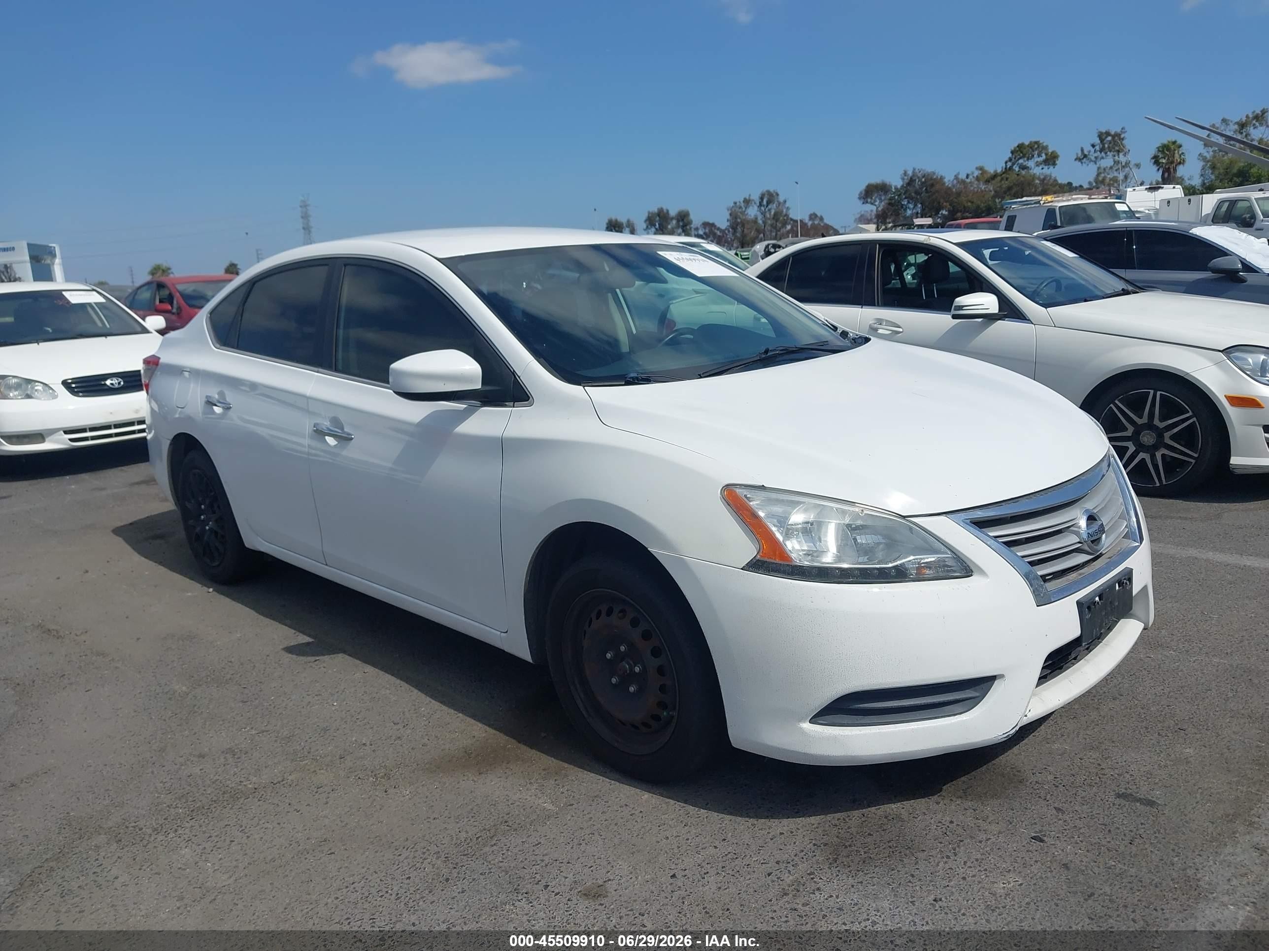2015 Nissan Sentra Sv White vin: 3N1AB7AP7FL684269