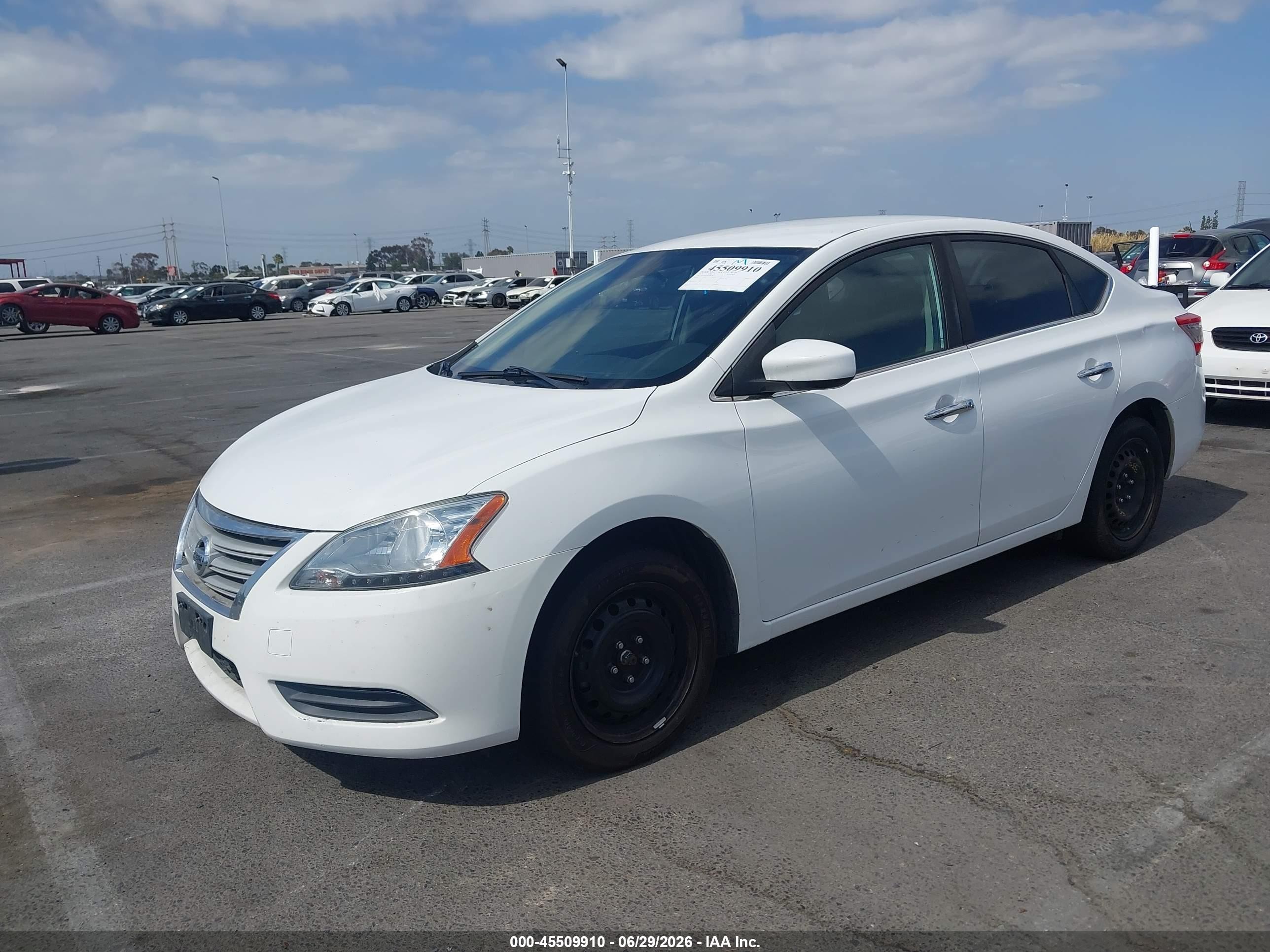 2015 Nissan Sentra Sv White vin: 3N1AB7AP7FL684269