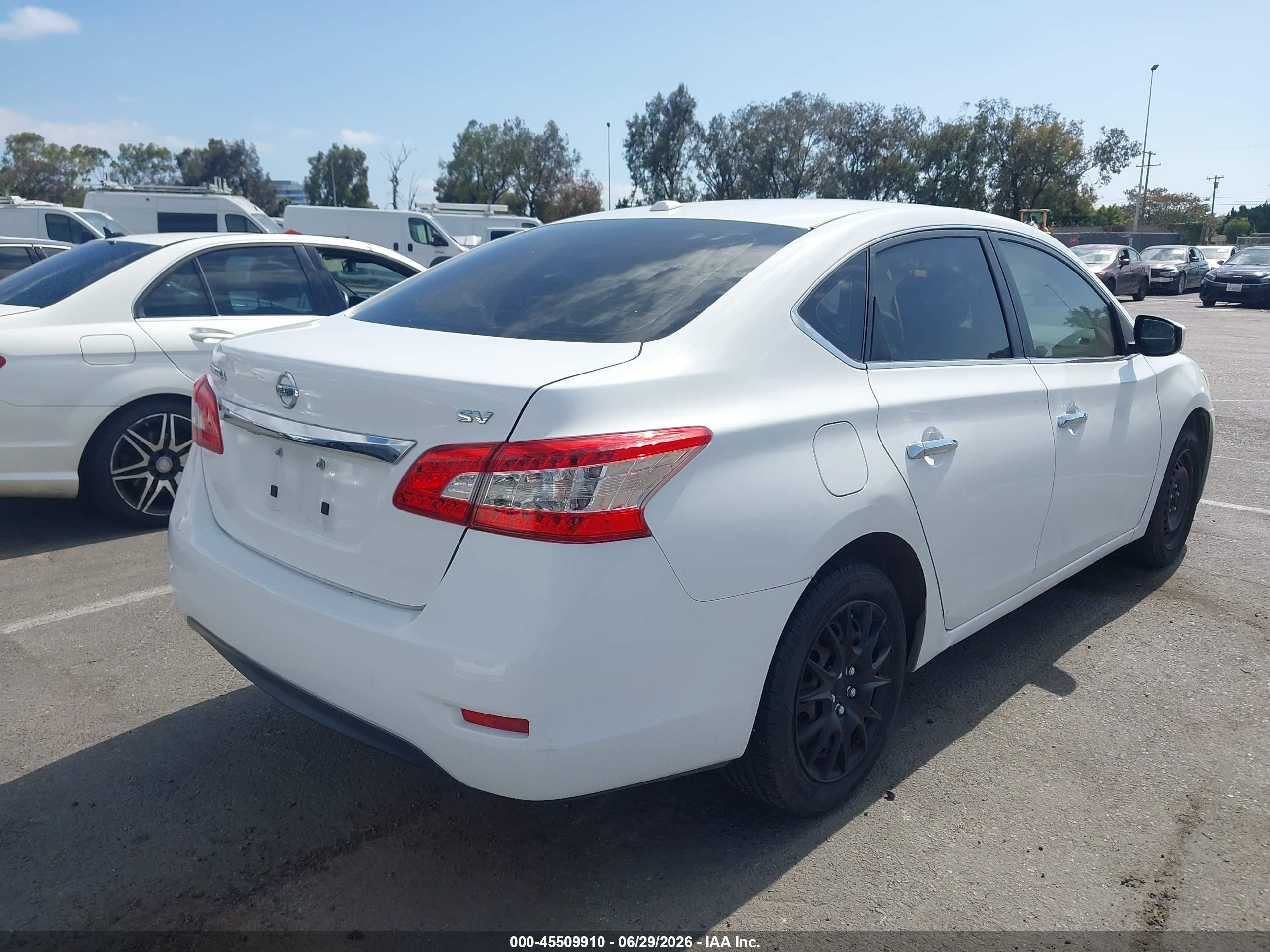 2015 Nissan Sentra Sv White vin: 3N1AB7AP7FL684269