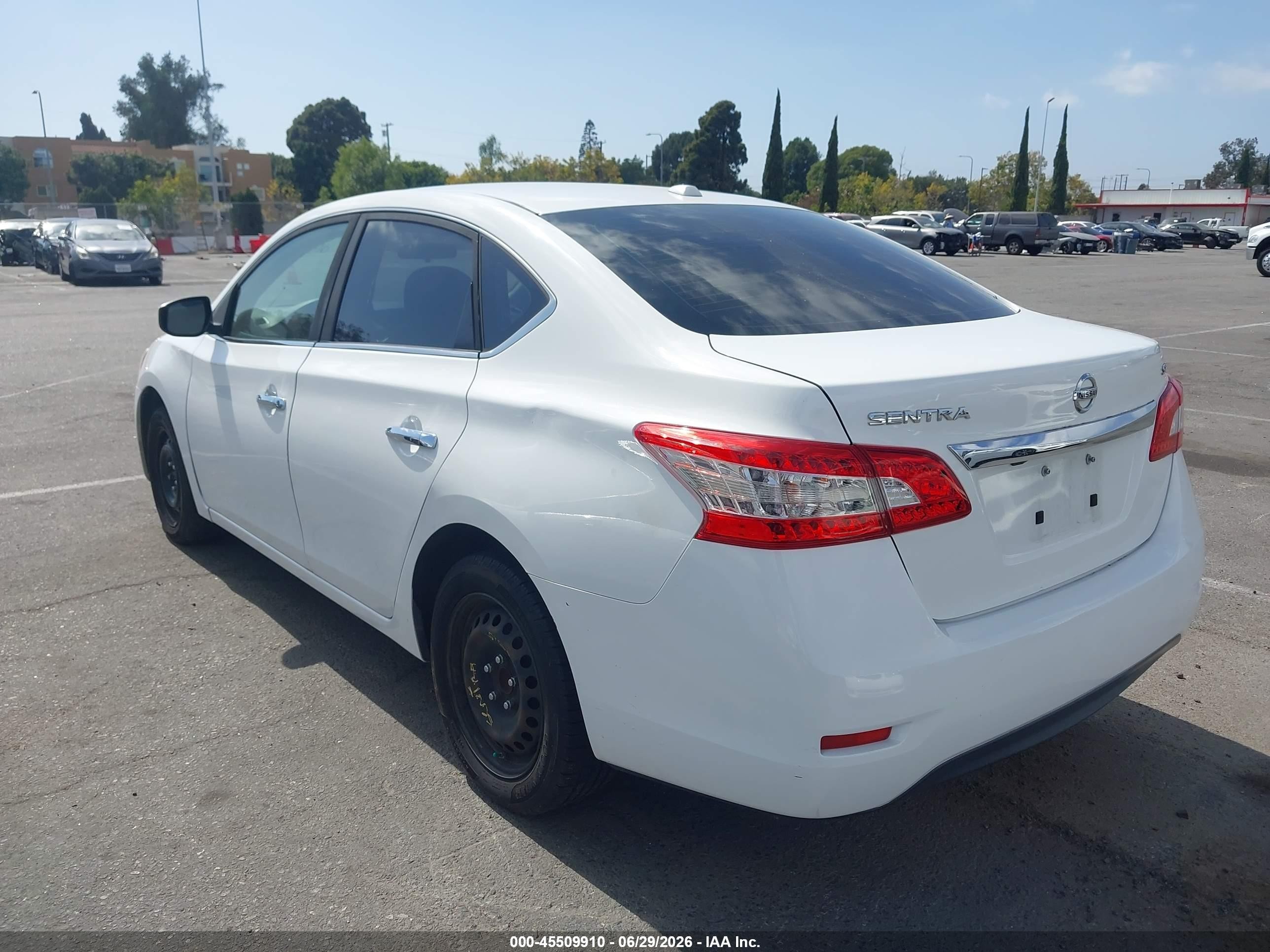 2015 Nissan Sentra Sv White vin: 3N1AB7AP7FL684269