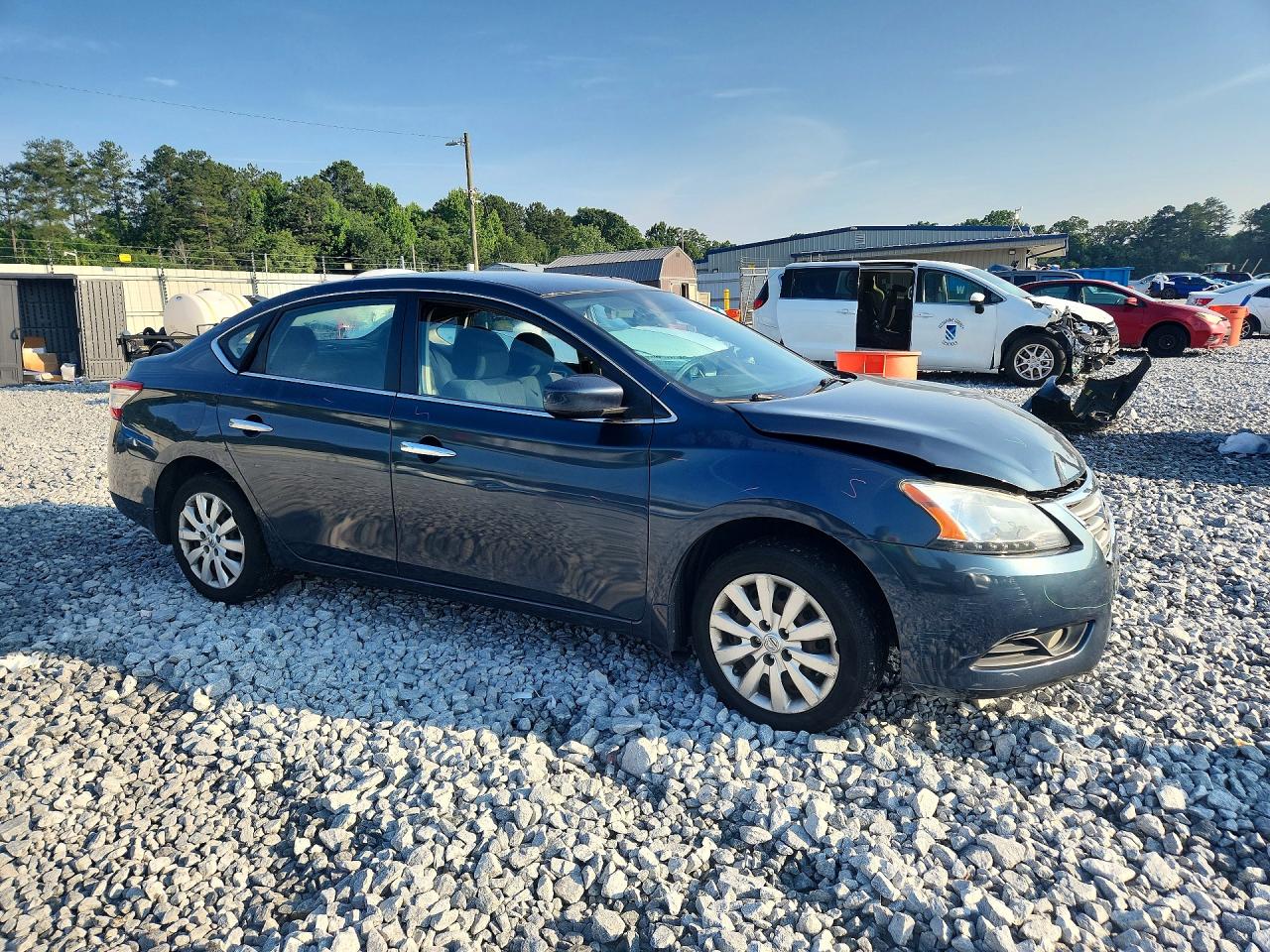 2015 Nissan Sentra Sv Blue vin: 3N1AB7AP7FL691769