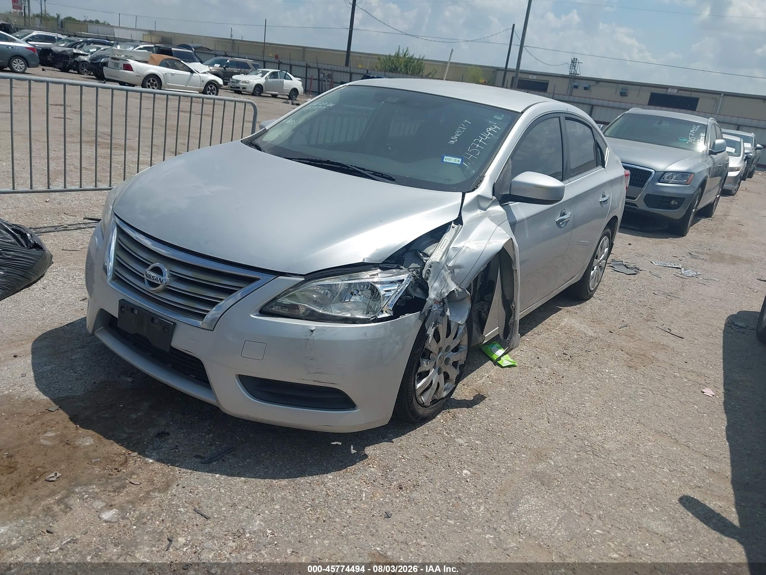 2015 Nissan Sentra Sv Silver vin: 3N1AB7AP7FL693599