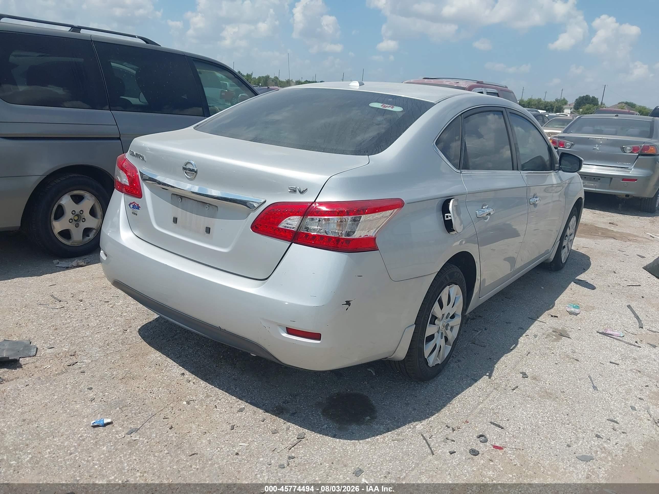 2015 Nissan Sentra Sv Silver vin: 3N1AB7AP7FL693599