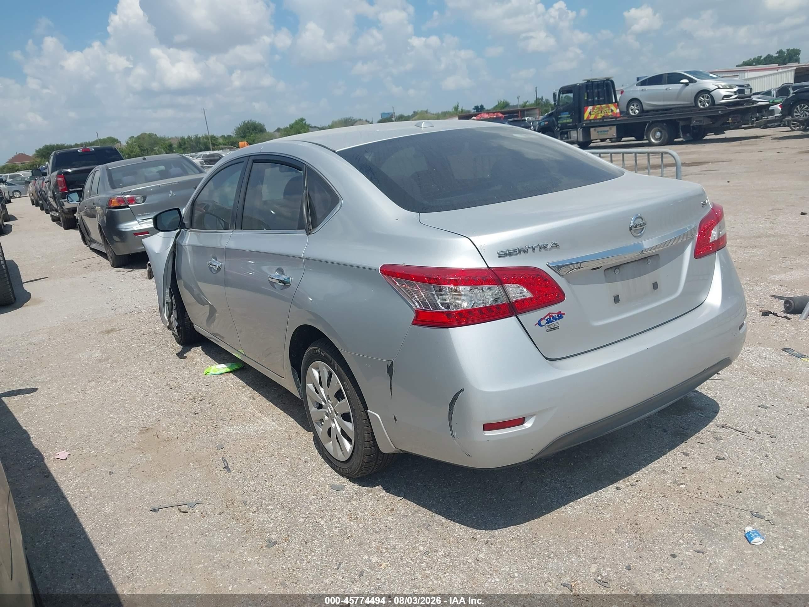 2015 Nissan Sentra Sv Silver vin: 3N1AB7AP7FL693599