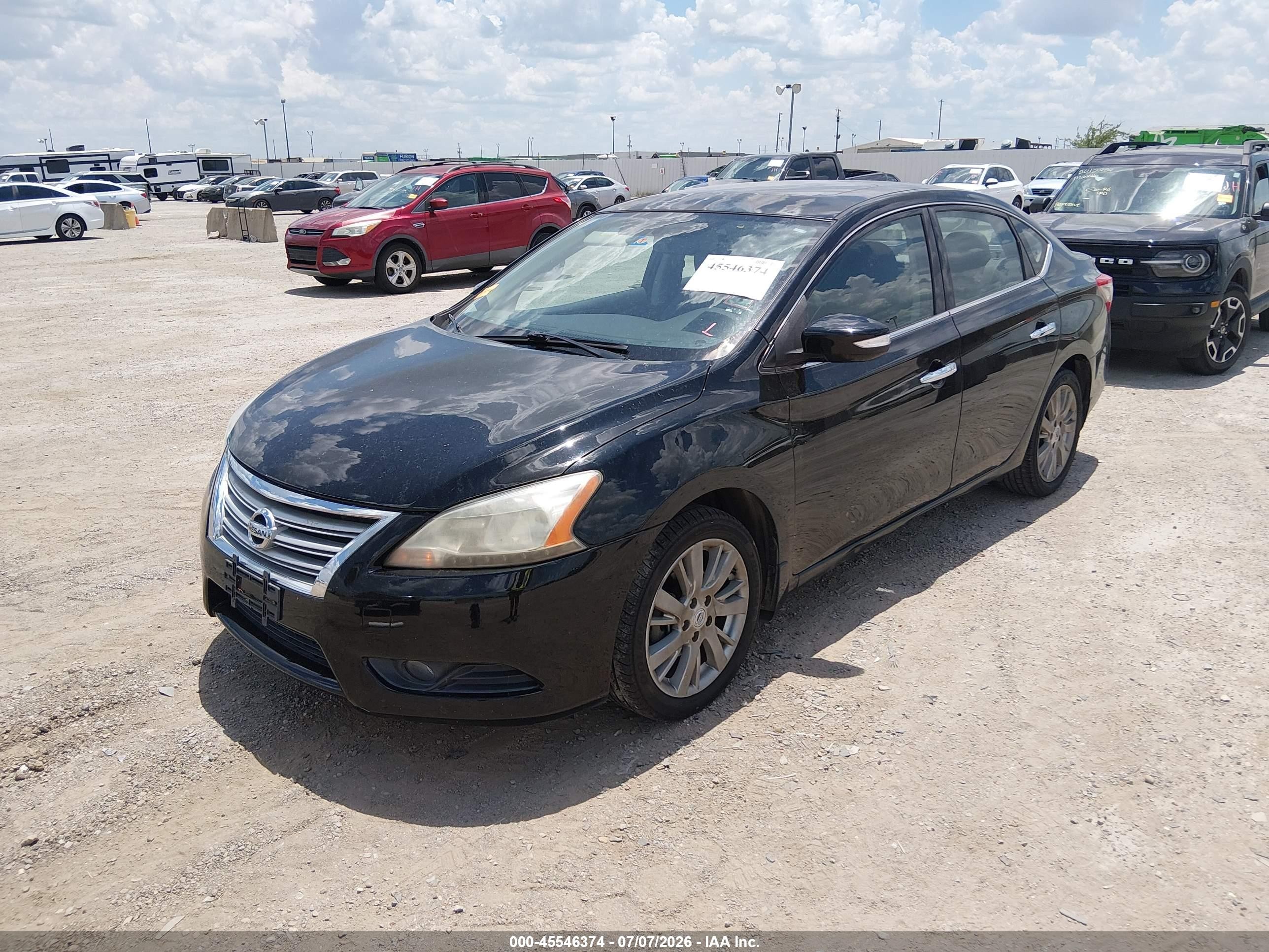2015 Nissan Sentra Sl Black vin: 3N1AB7AP7FY216481