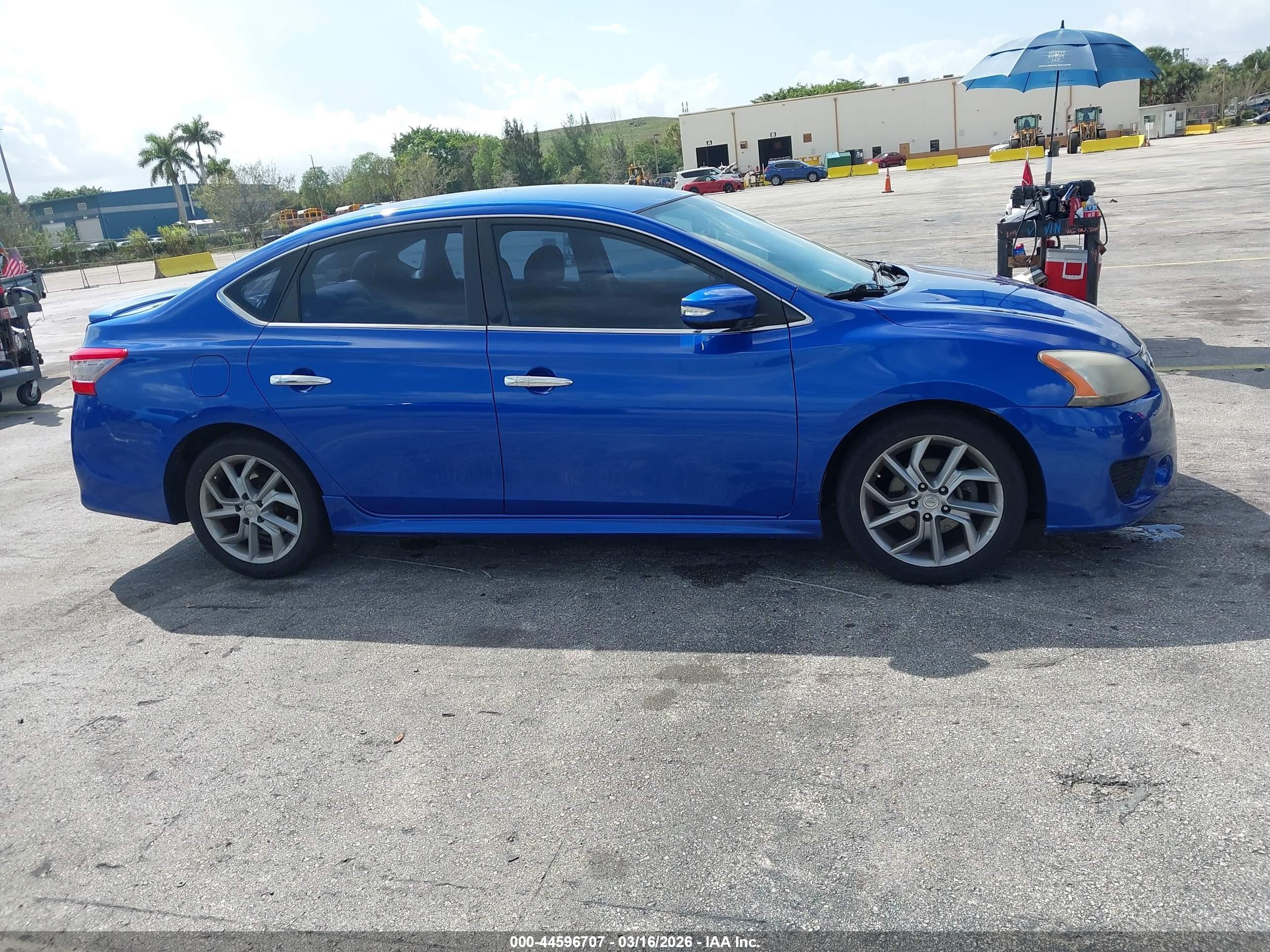 2015 Nissan Sentra Sr Blue vin: 3N1AB7AP7FY218408