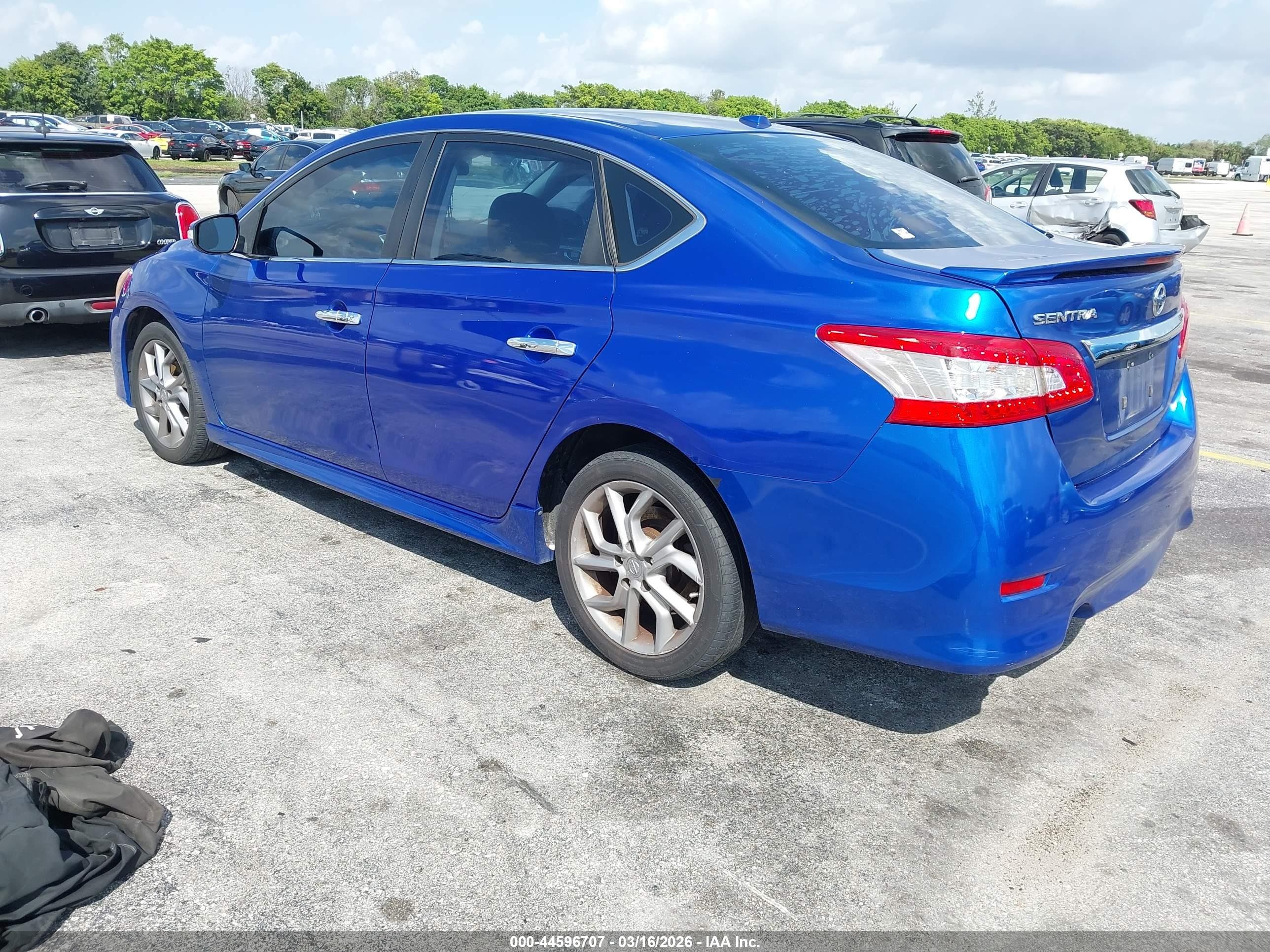 2015 Nissan Sentra Sr Blue vin: 3N1AB7AP7FY218408