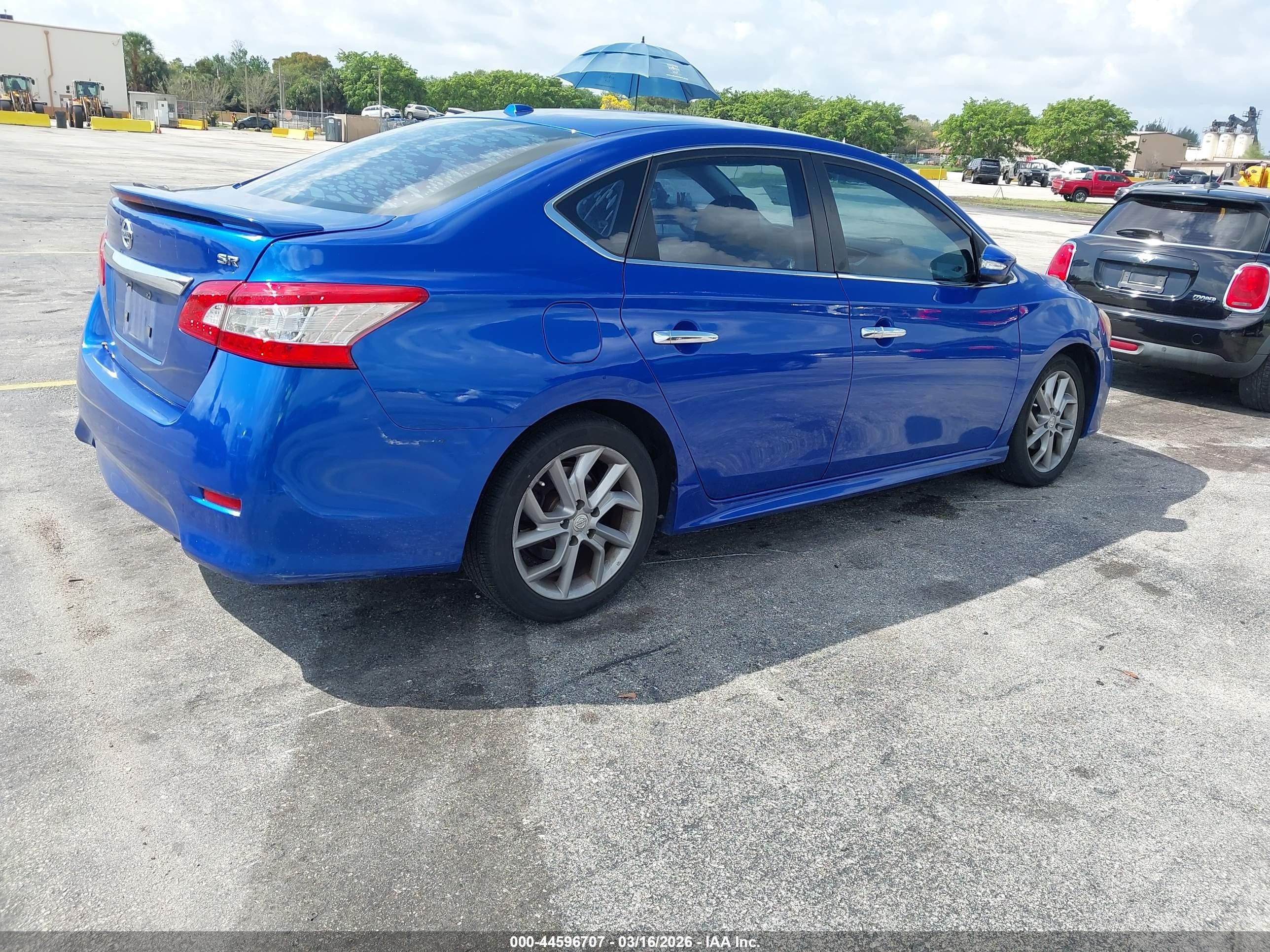2015 Nissan Sentra Sr Blue vin: 3N1AB7AP7FY218408
