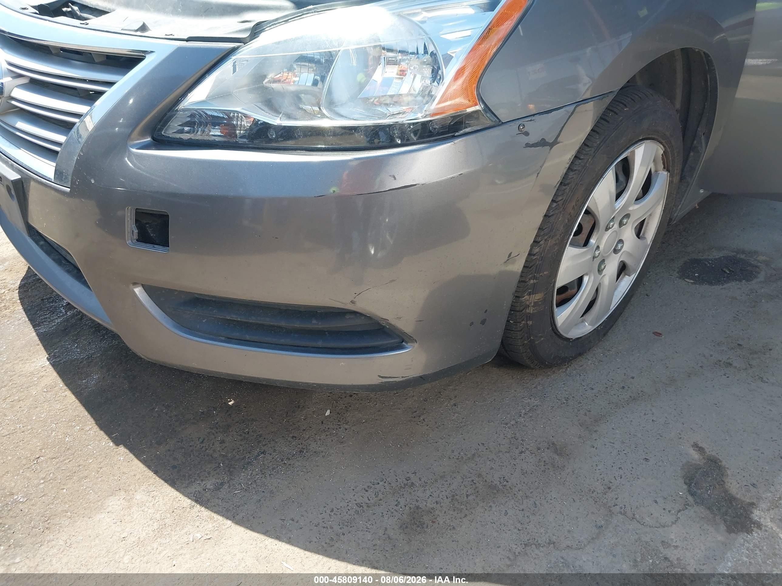 2015 Nissan Sentra S Gray vin: 3N1AB7AP7FY220191