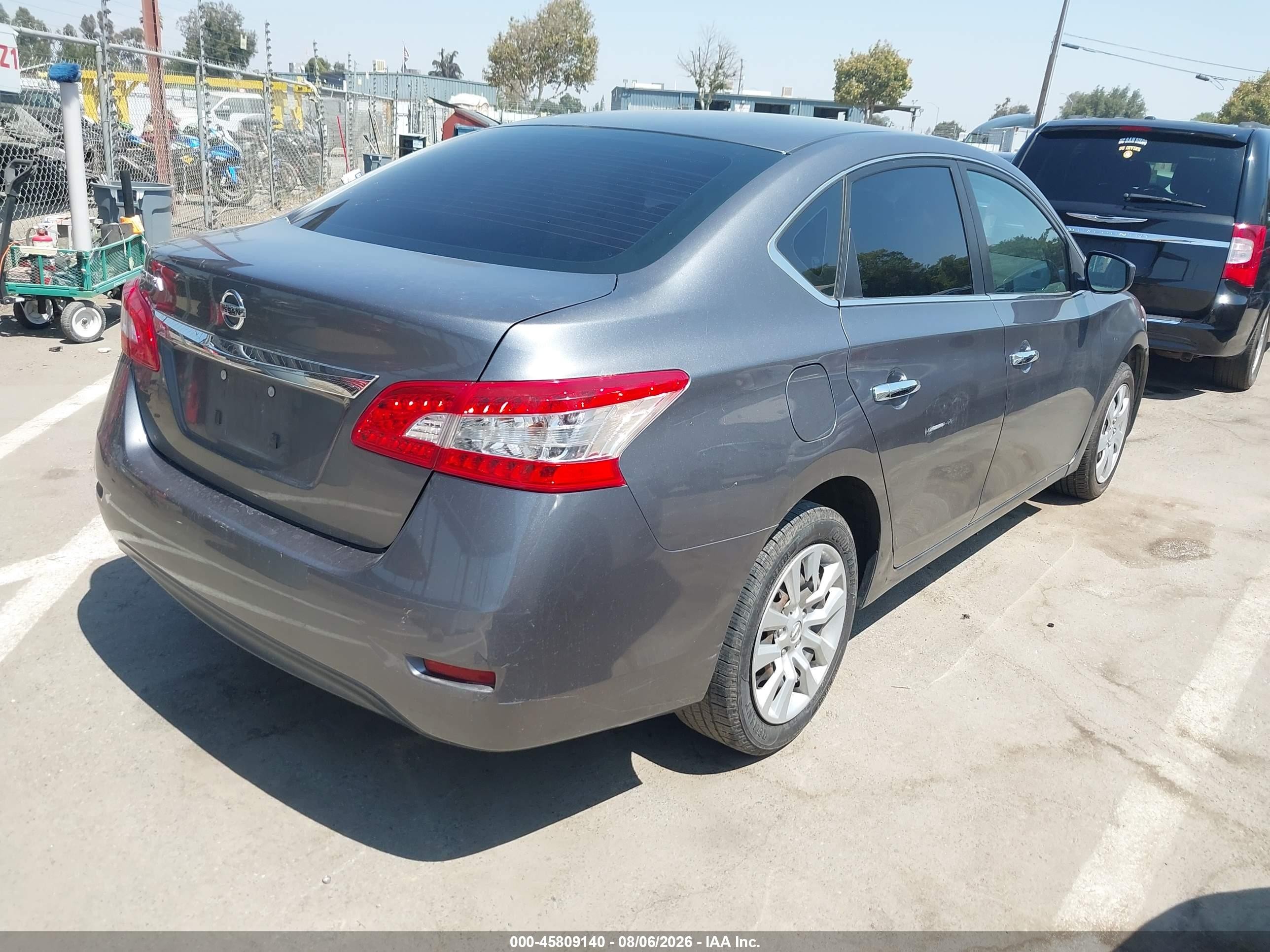 2015 Nissan Sentra S Gray vin: 3N1AB7AP7FY220191