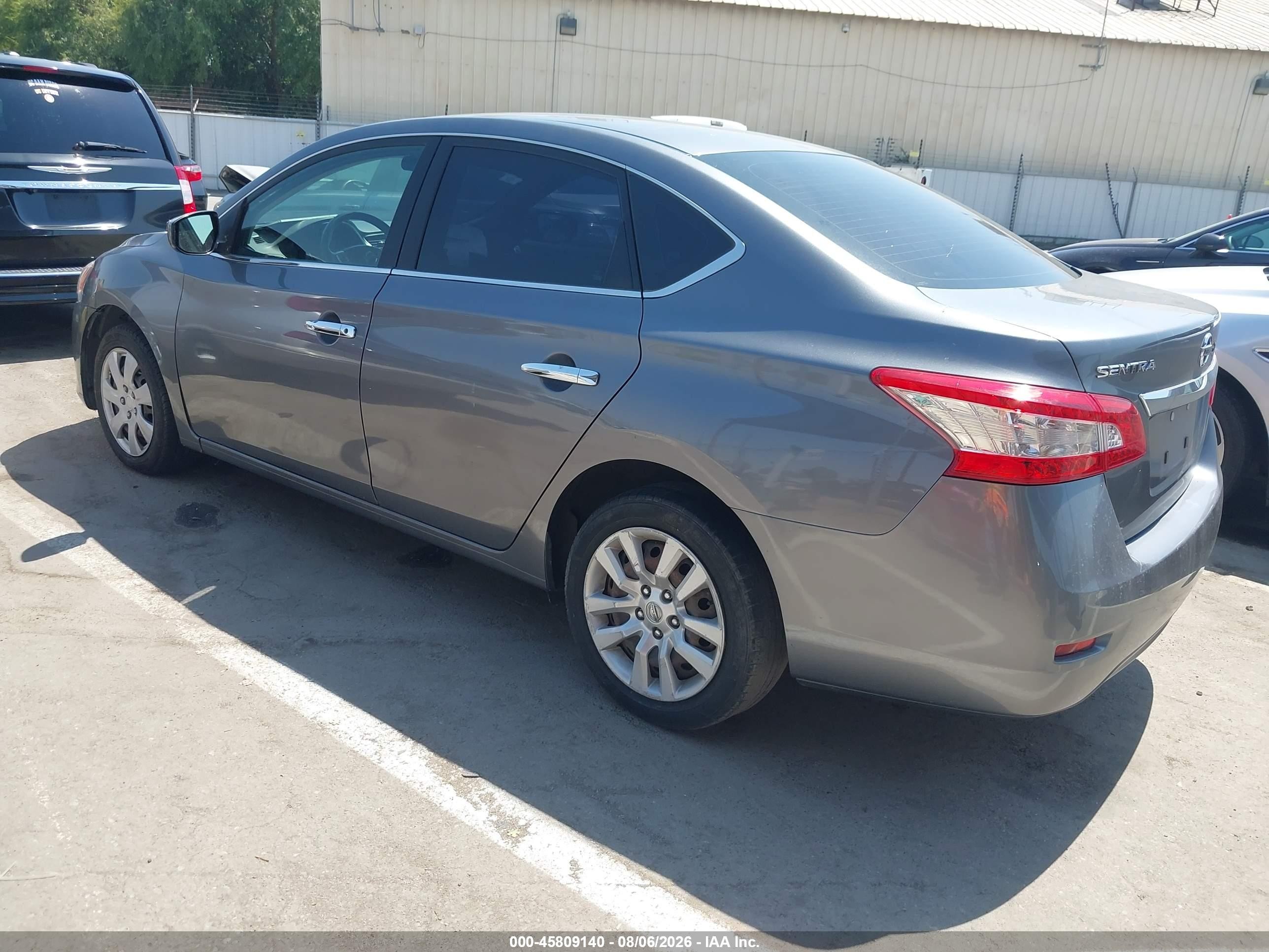 2015 Nissan Sentra S Gray vin: 3N1AB7AP7FY220191