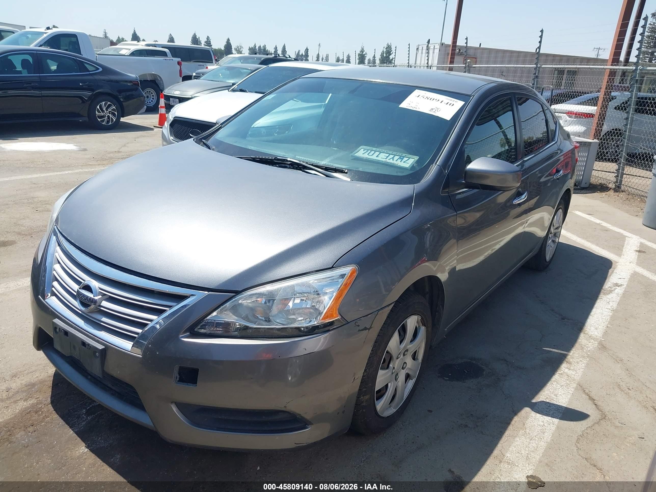 2015 Nissan Sentra S Gray vin: 3N1AB7AP7FY220191