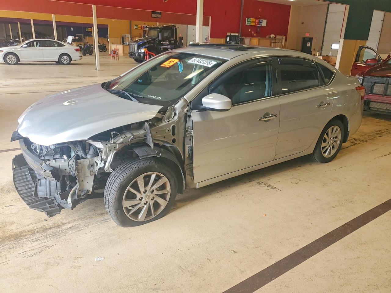 2015 Nissan Sentra Sv Silver vin: 3N1AB7AP7FY226394