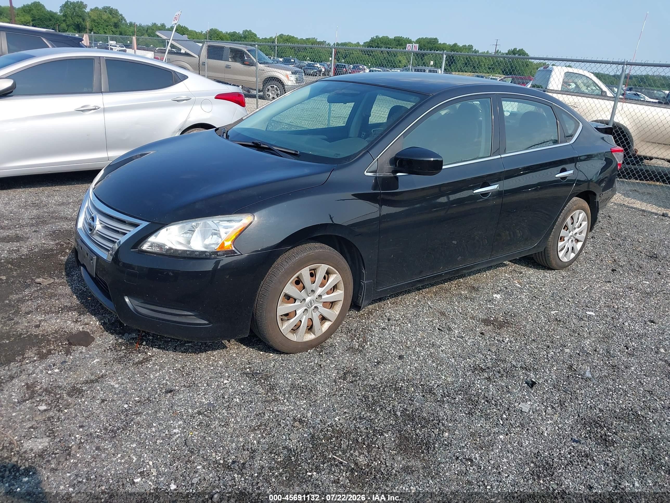 2015 Nissan Sentra Sv Black vin: 3N1AB7AP7FY228243