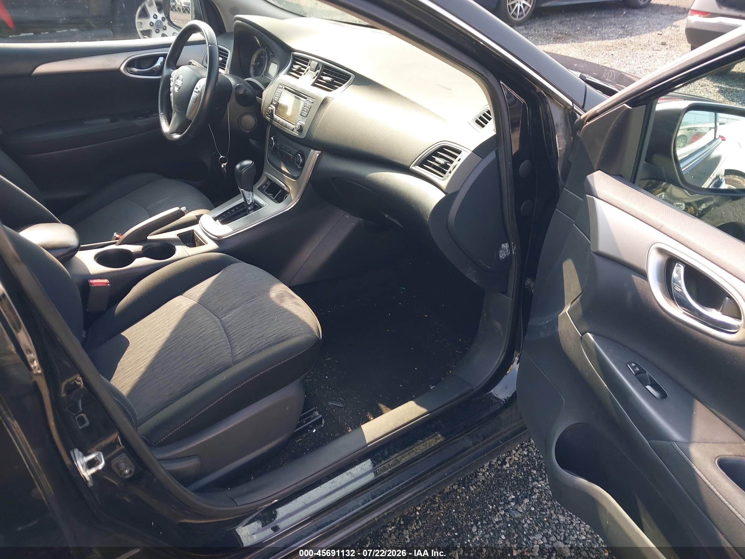 2015 Nissan Sentra Sv Black vin: 3N1AB7AP7FY228243