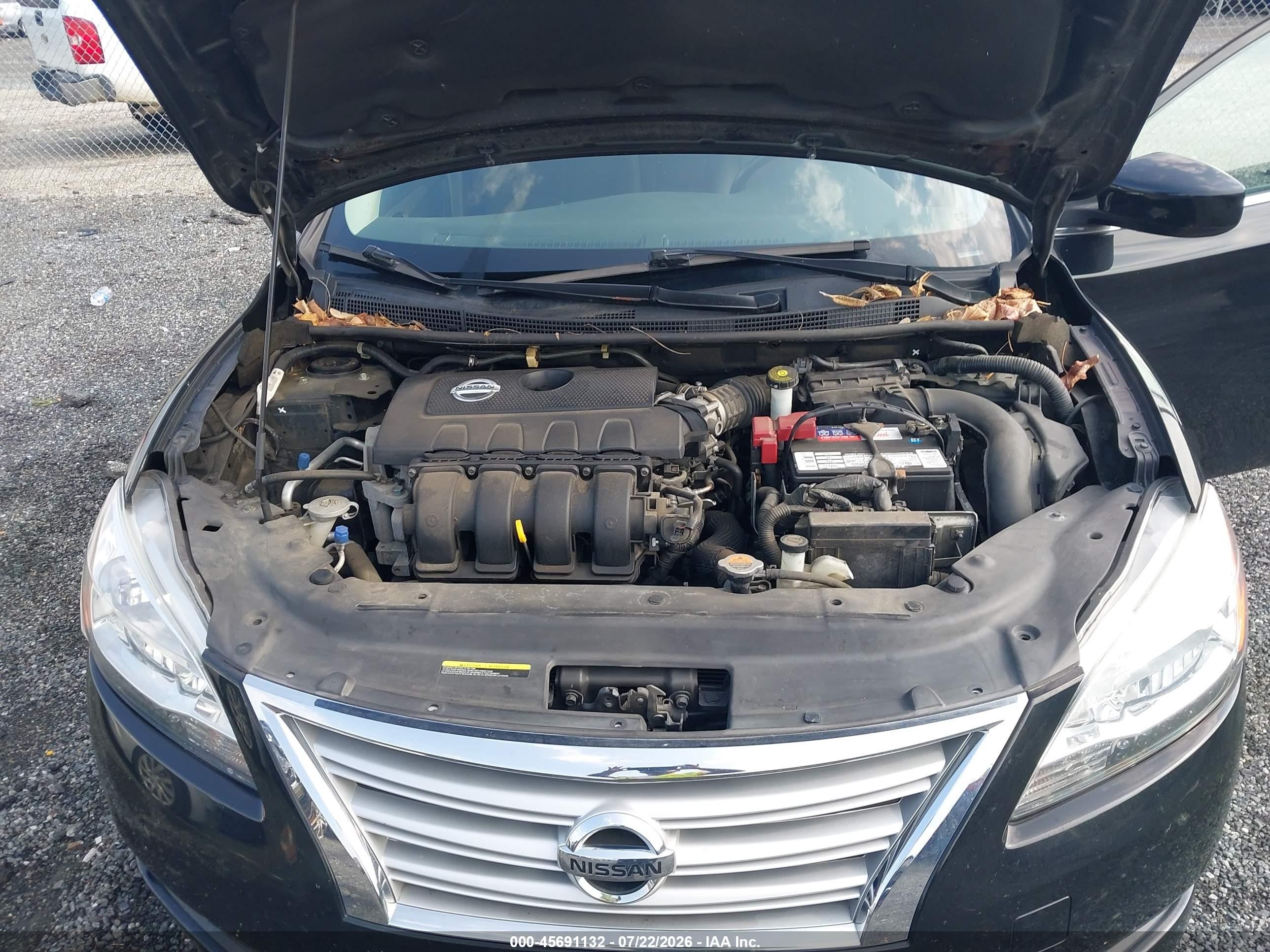 2015 Nissan Sentra Sv Black vin: 3N1AB7AP7FY228243