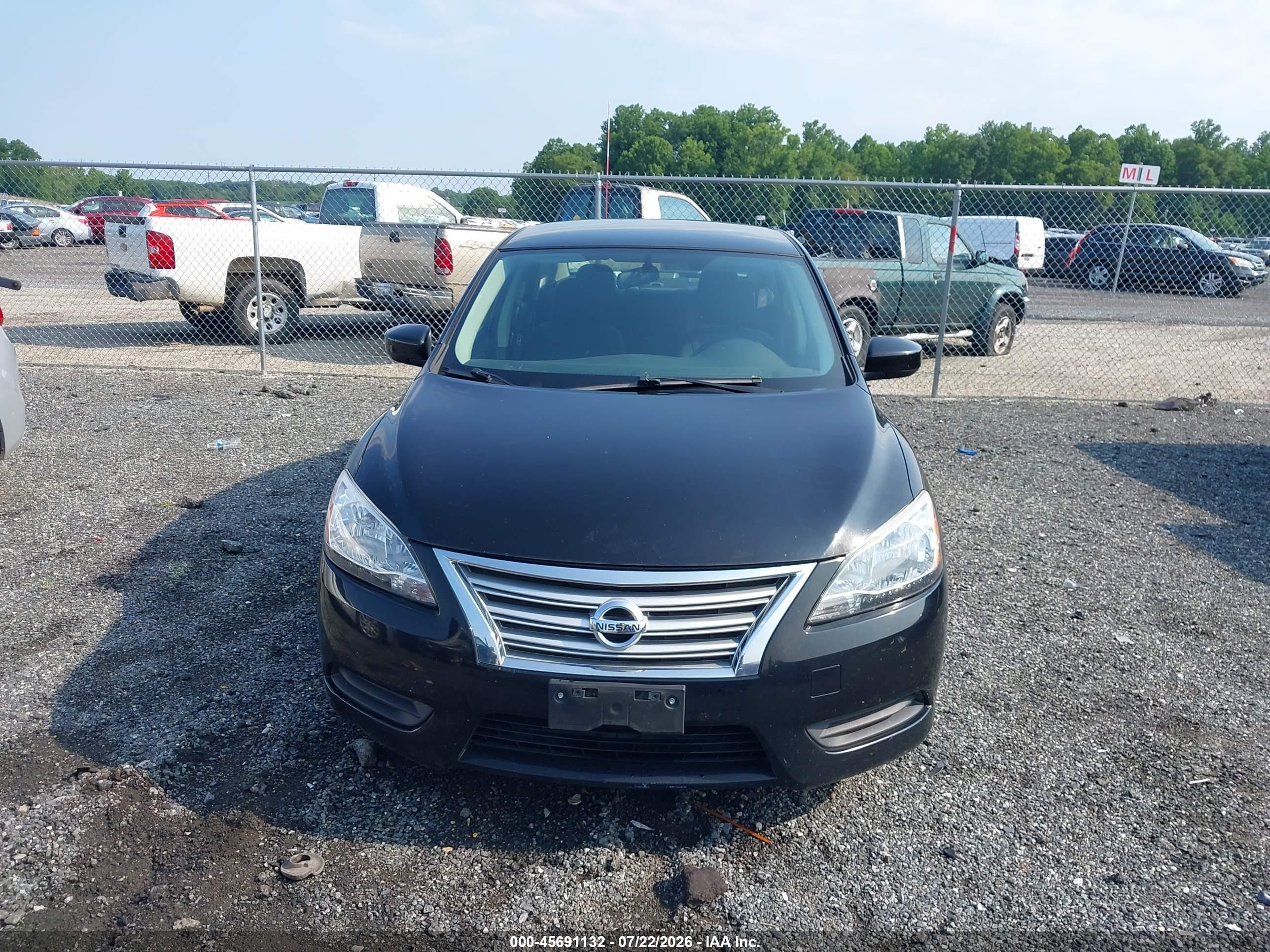 2015 Nissan Sentra Sv Black vin: 3N1AB7AP7FY228243