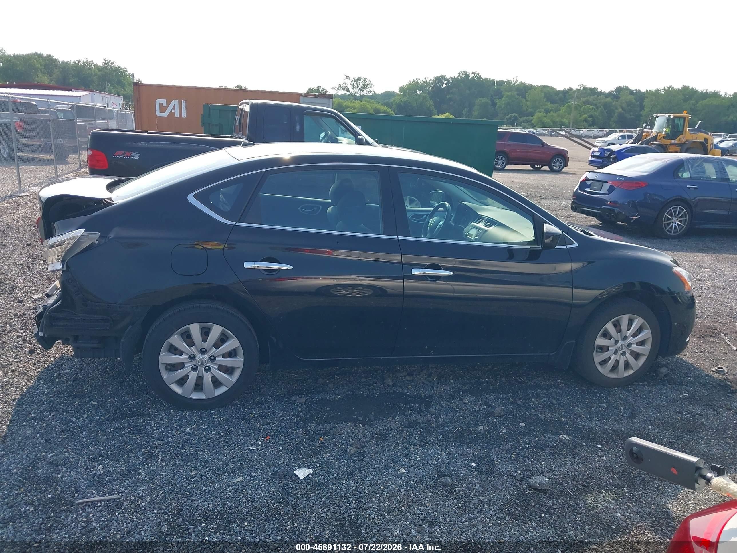 2015 Nissan Sentra Sv Black vin: 3N1AB7AP7FY228243