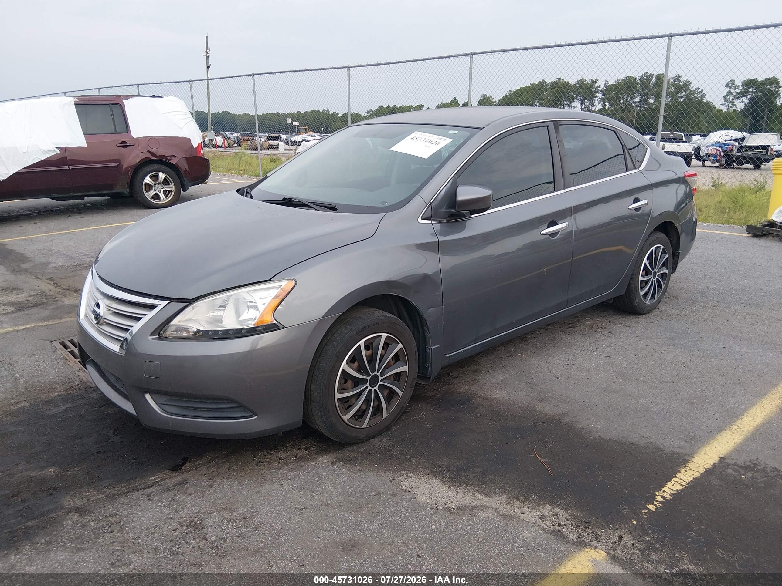 2015 Nissan Sentra S Gray vin: 3N1AB7AP7FY229957