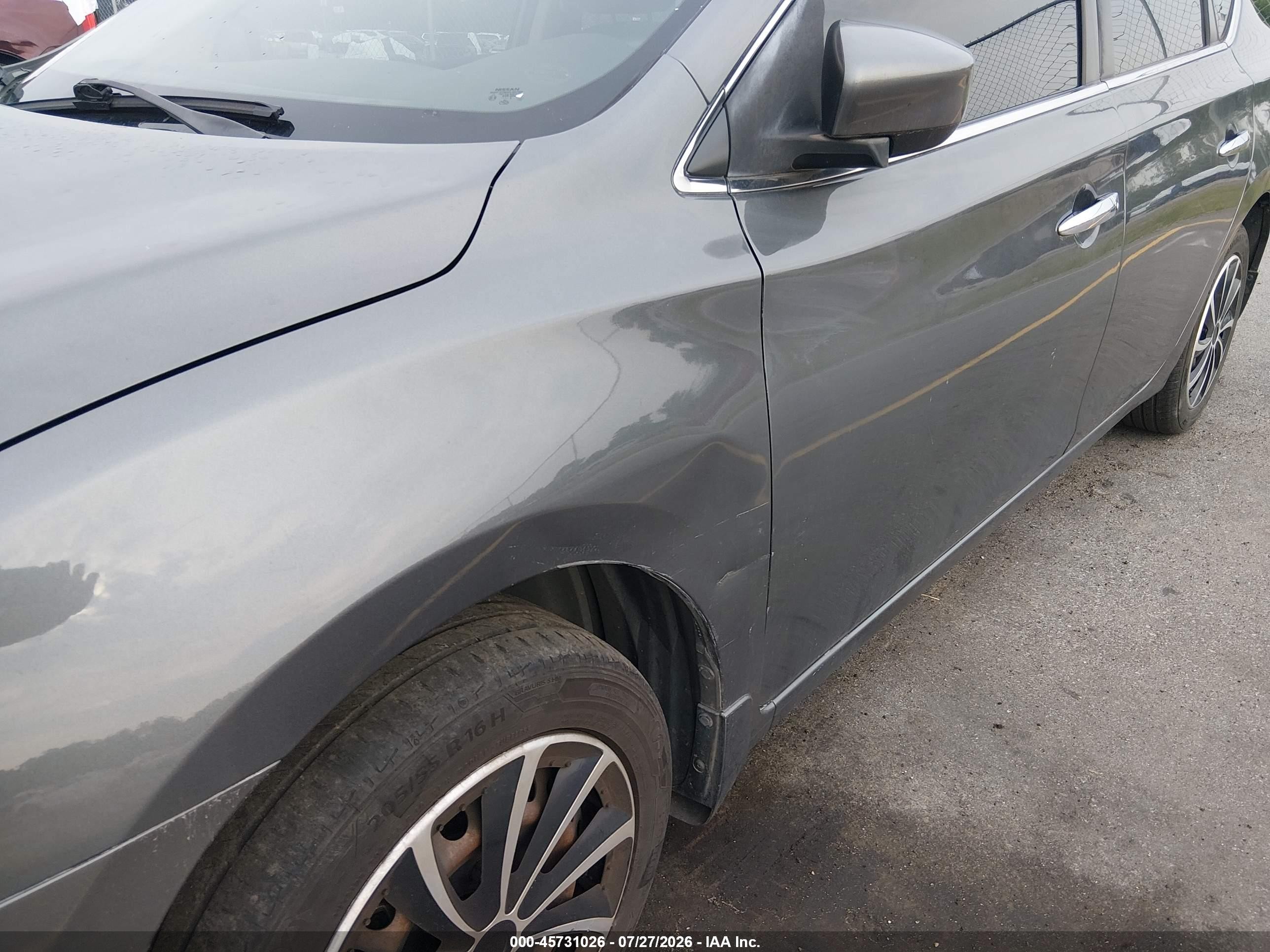 2015 Nissan Sentra S Gray vin: 3N1AB7AP7FY229957