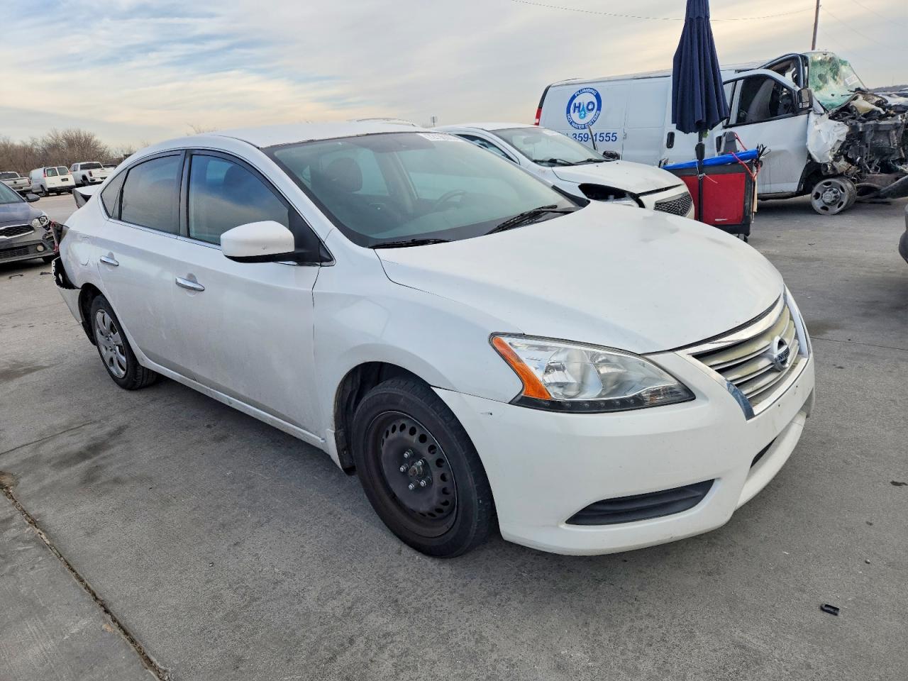 2015 Nissan Sentra Sv Белый vin: 3N1AB7AP7FY243387