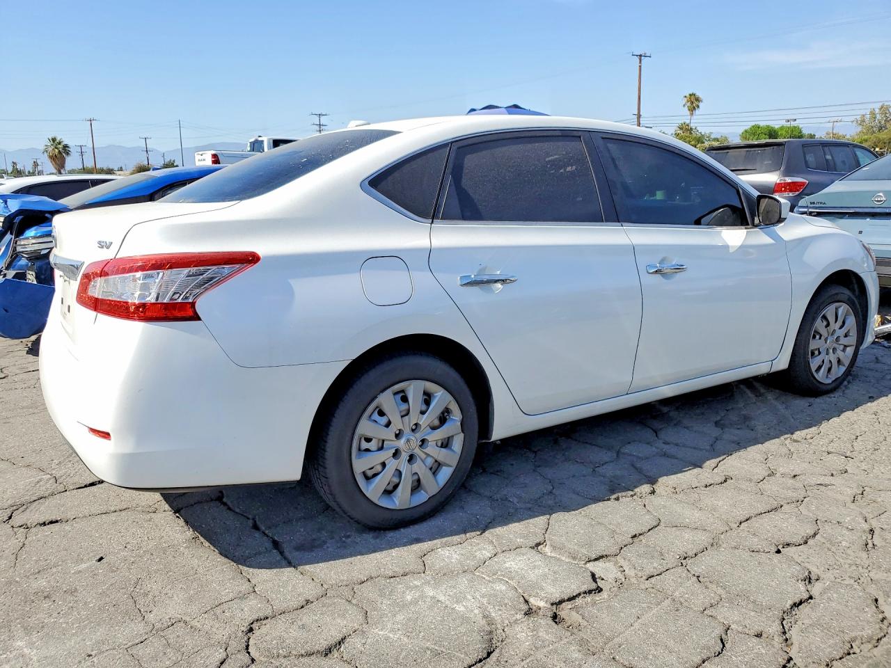 2015 Nissan Sentra Sv White vin: 3N1AB7AP7FY247794