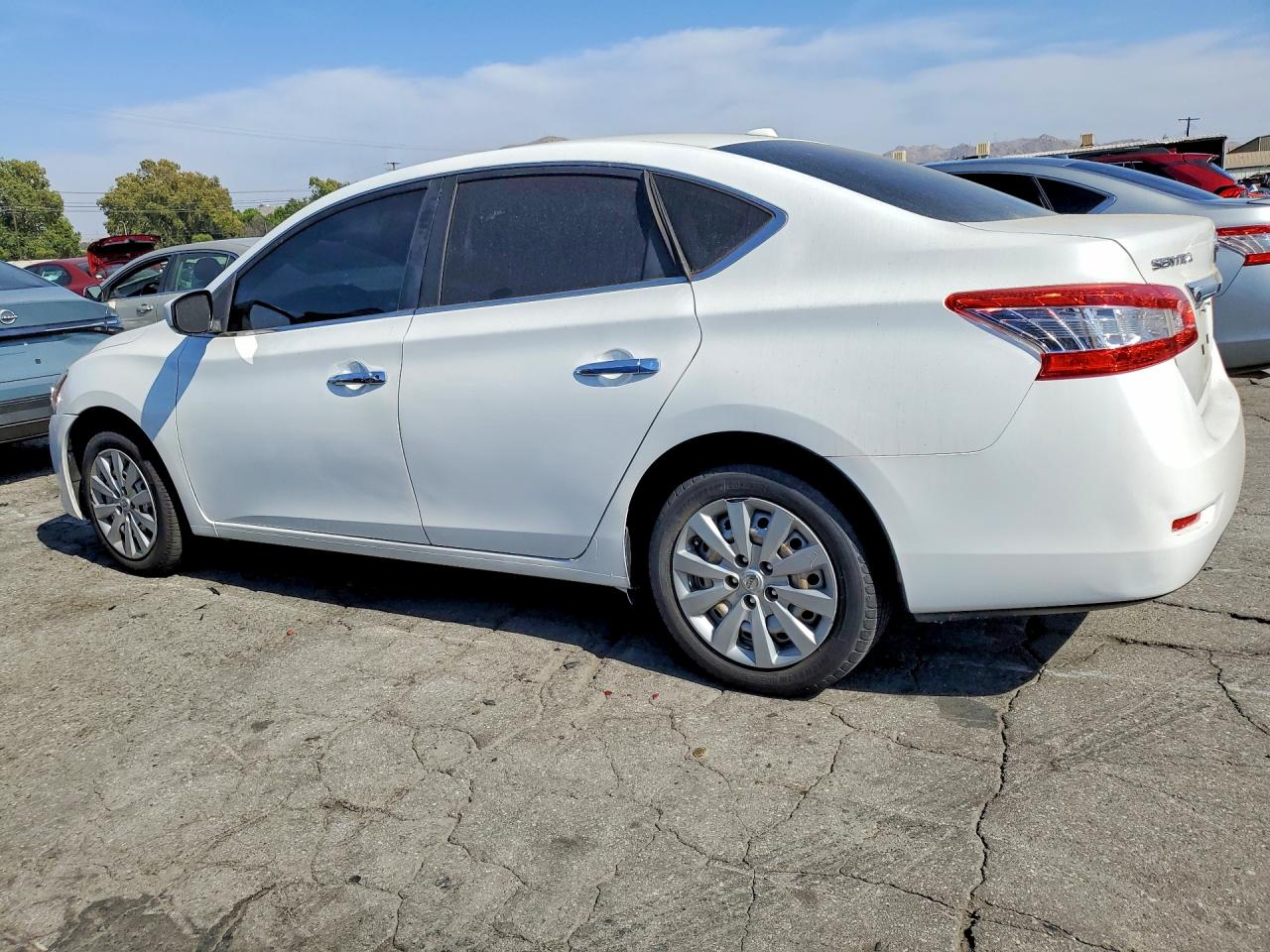 2015 Nissan Sentra Sv White vin: 3N1AB7AP7FY247794