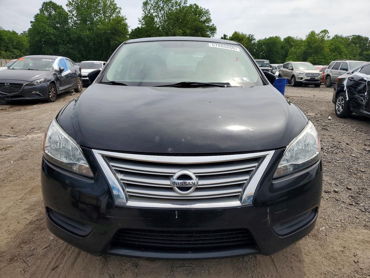 2015 Nissan Sentra S Black vin: 3N1AB7AP7FY249335