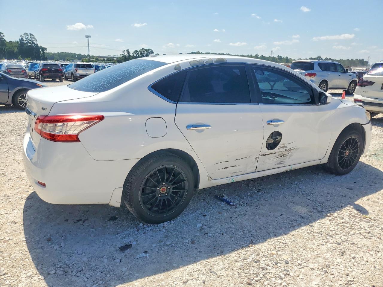 2015 Nissan Sentra Sv White vin: 3N1AB7AP7FY251313