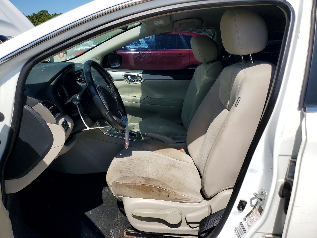 2015 Nissan Sentra Sv White vin: 3N1AB7AP7FY251313