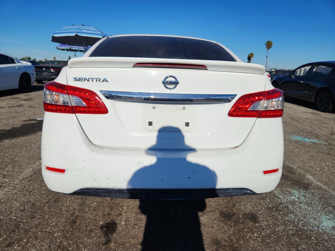 2015 Nissan Sentra S White vin: 3N1AB7AP7FY263493