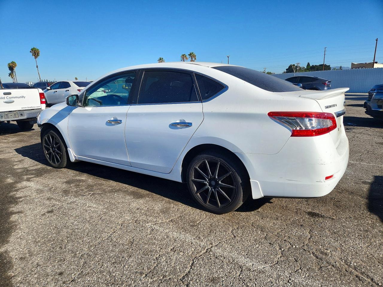 2015 Nissan Sentra S White vin: 3N1AB7AP7FY263493