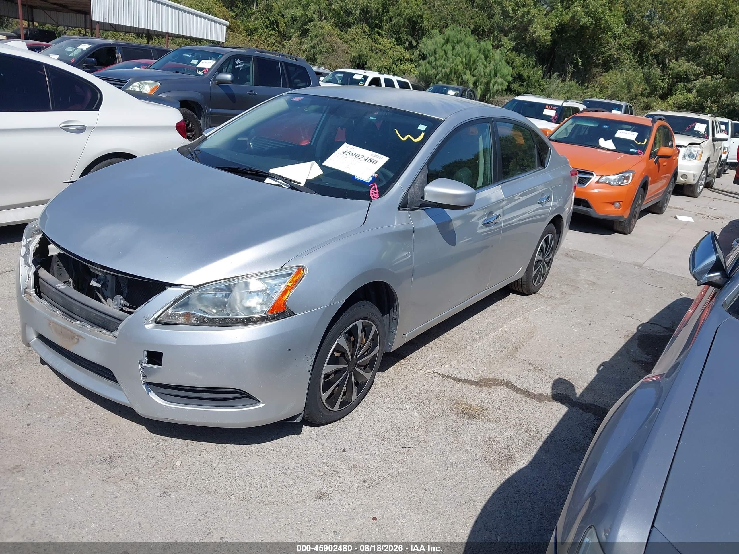 2015 Nissan Sentra S Gray vin: 3N1AB7AP7FY264501