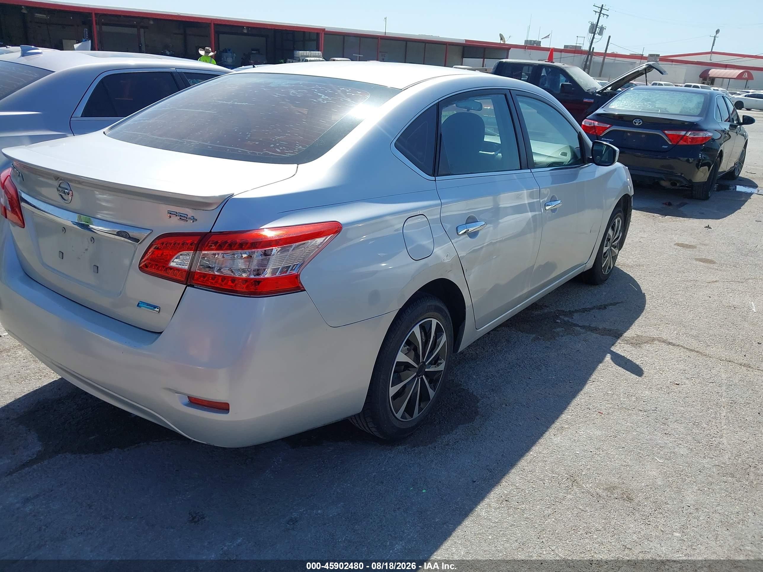 2015 Nissan Sentra S Gray vin: 3N1AB7AP7FY264501