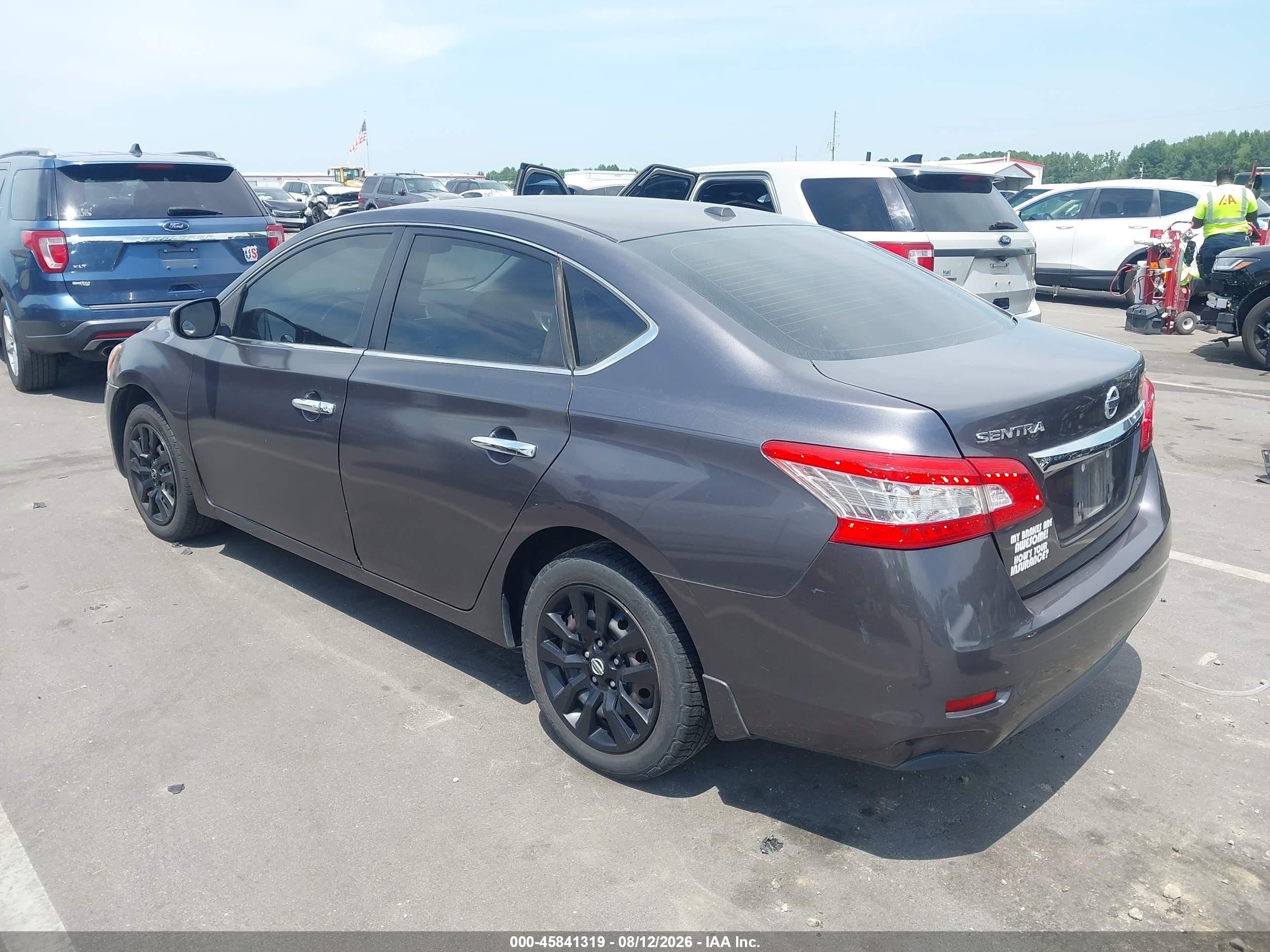 2015 Nissan Sentra Sv Серый vin: 3N1AB7AP7FY269617