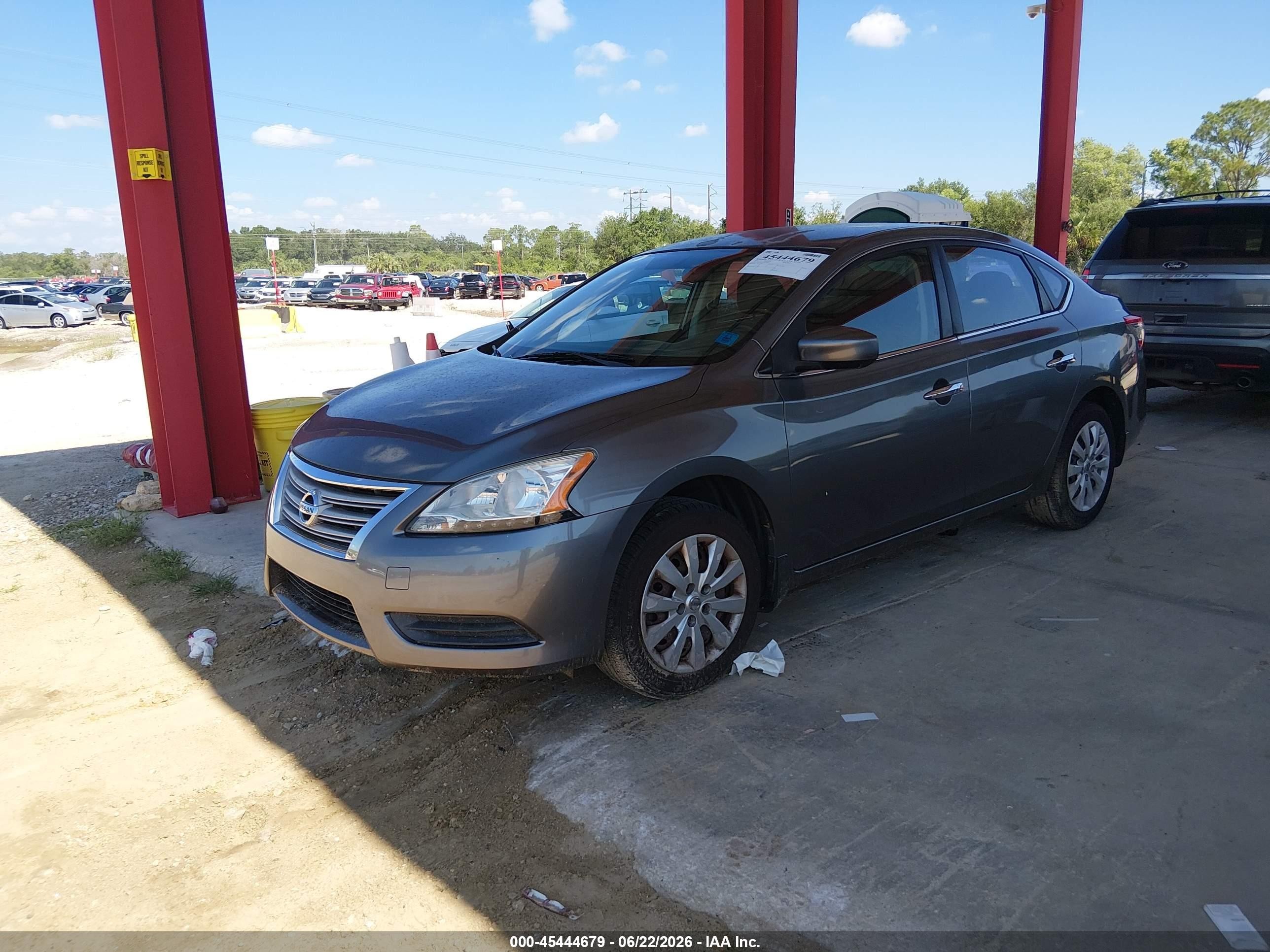 2015 Nissan Sentra S Gray vin: 3N1AB7AP7FY284215