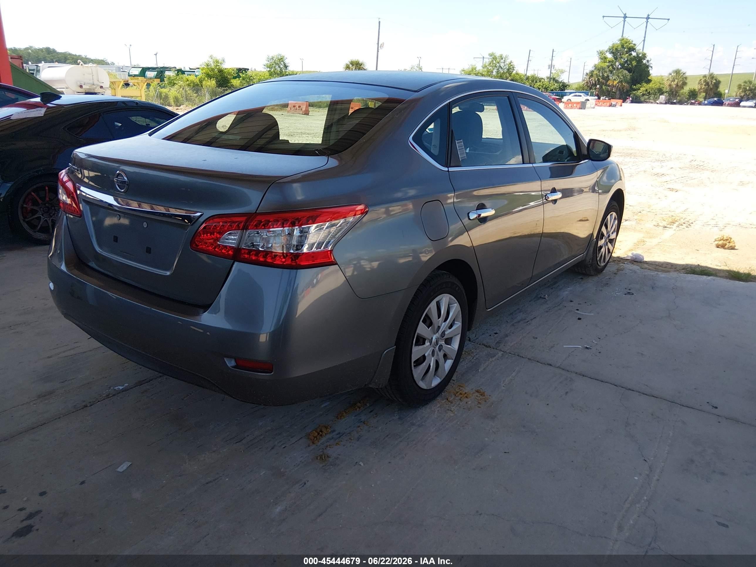 2015 Nissan Sentra S Gray vin: 3N1AB7AP7FY284215