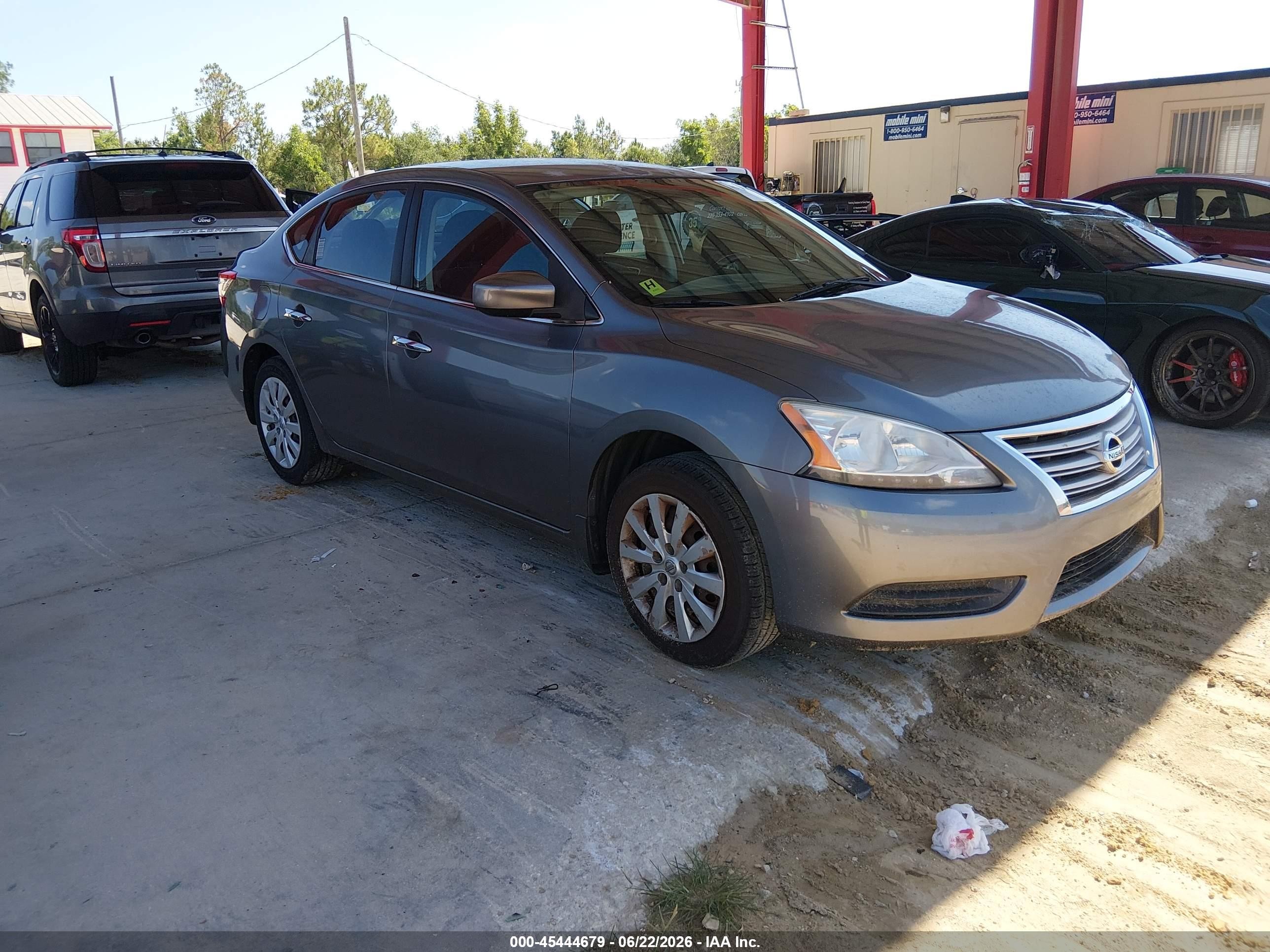 2015 Nissan Sentra S Gray vin: 3N1AB7AP7FY284215