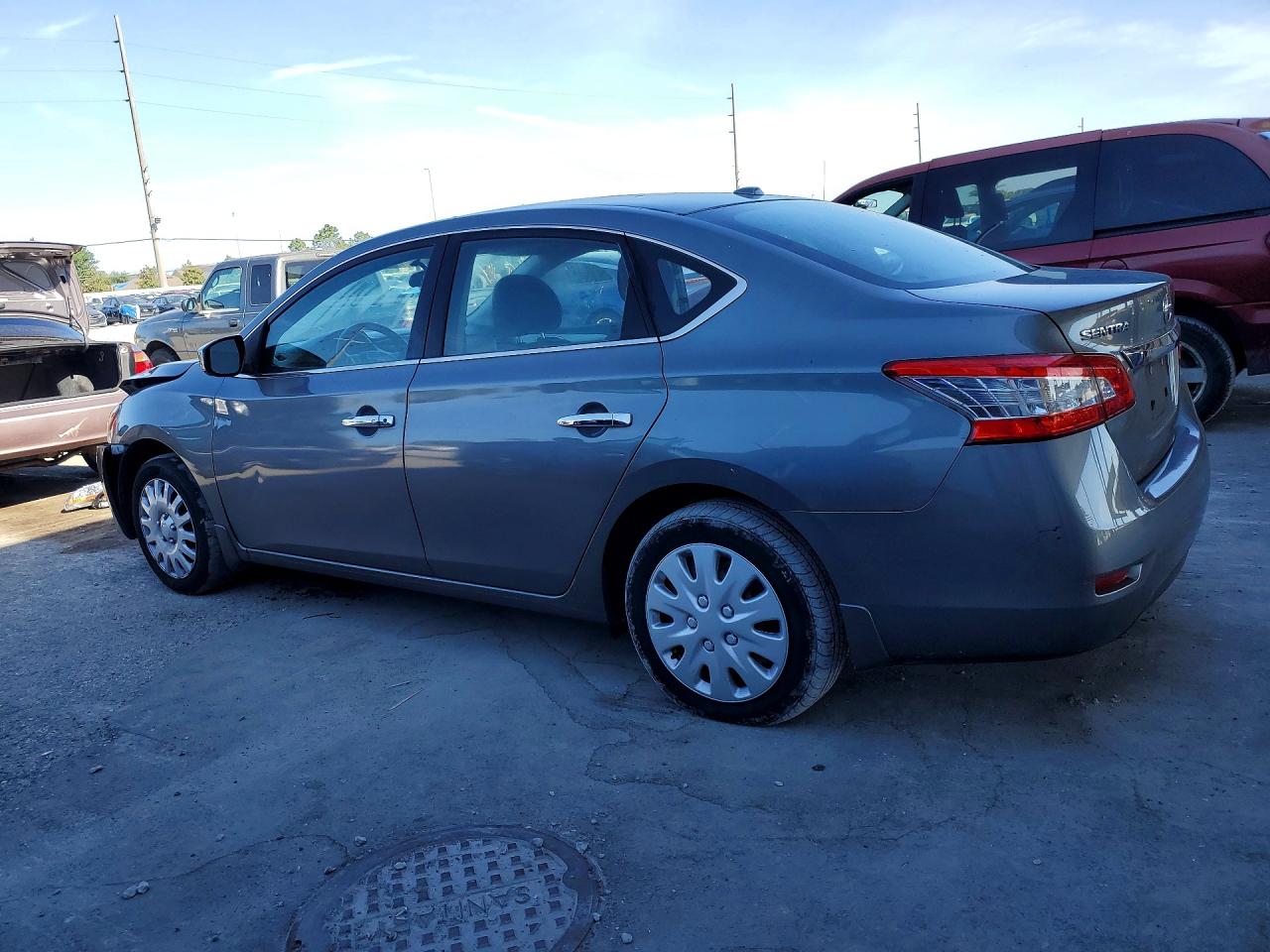 2015 Nissan Sentra Sv Gray vin: 3N1AB7AP7FY289429