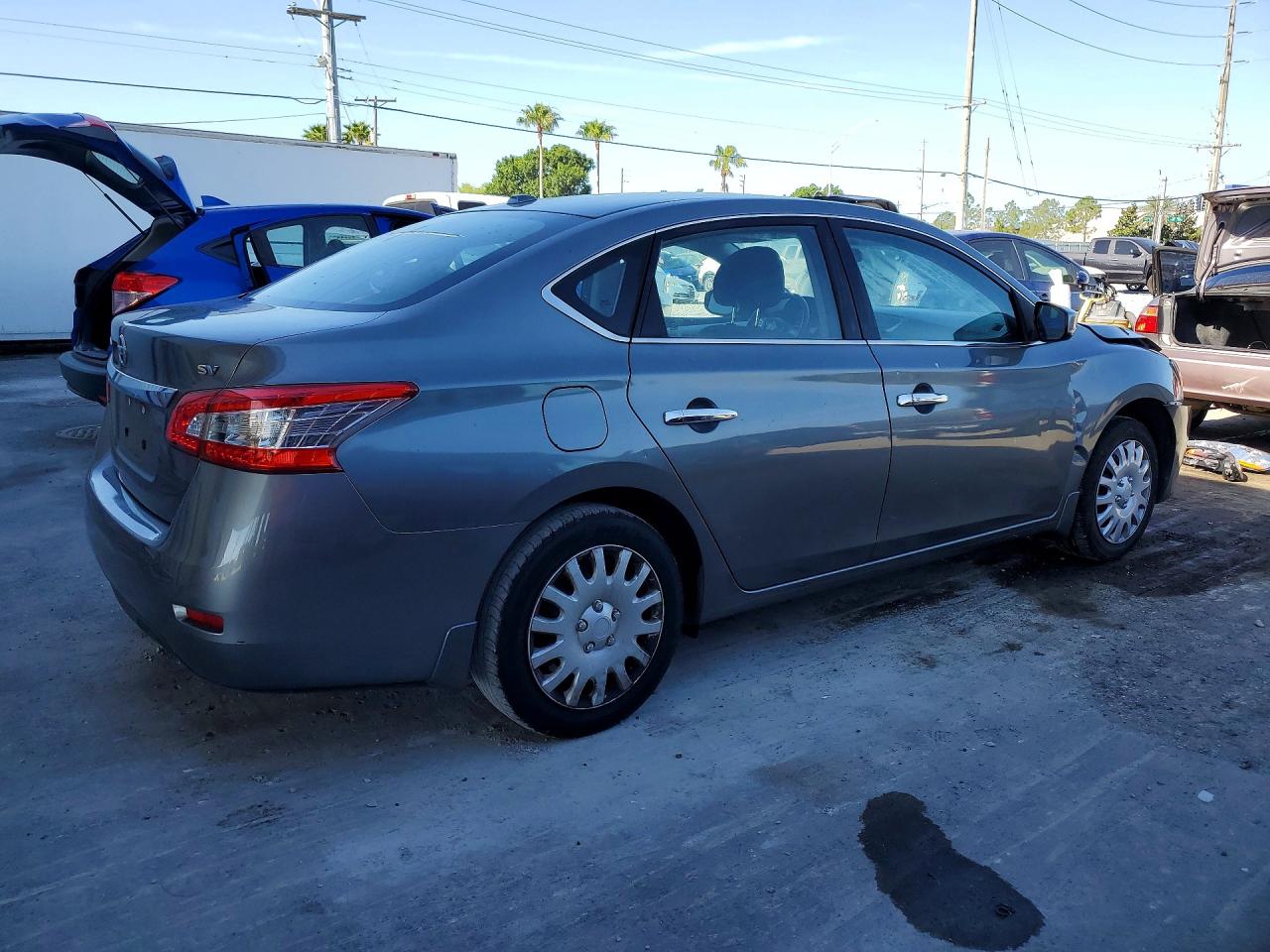 2015 Nissan Sentra Sv Gray vin: 3N1AB7AP7FY289429