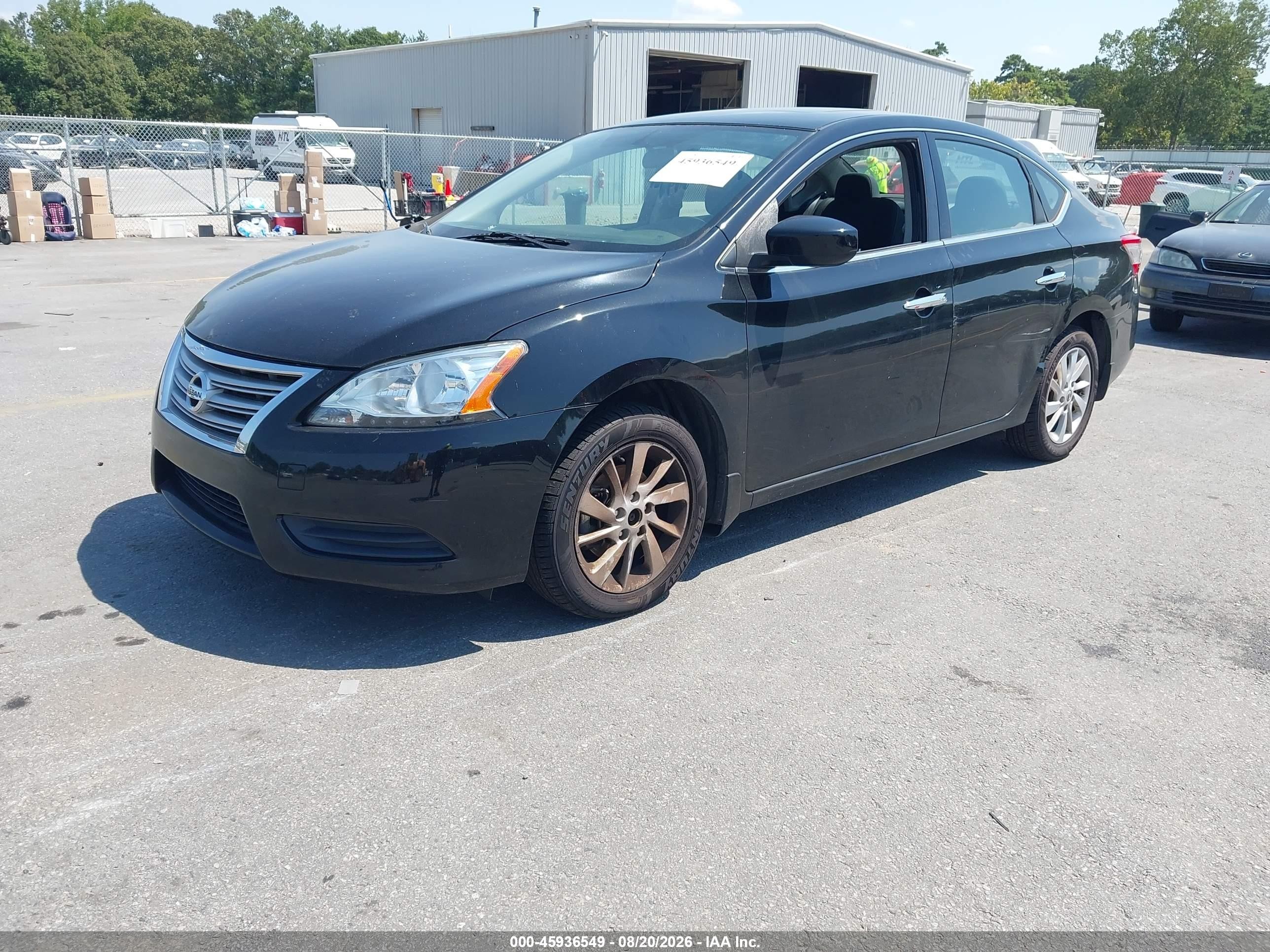 2015 Nissan Sentra Sv Black vin: 3N1AB7AP7FY290189