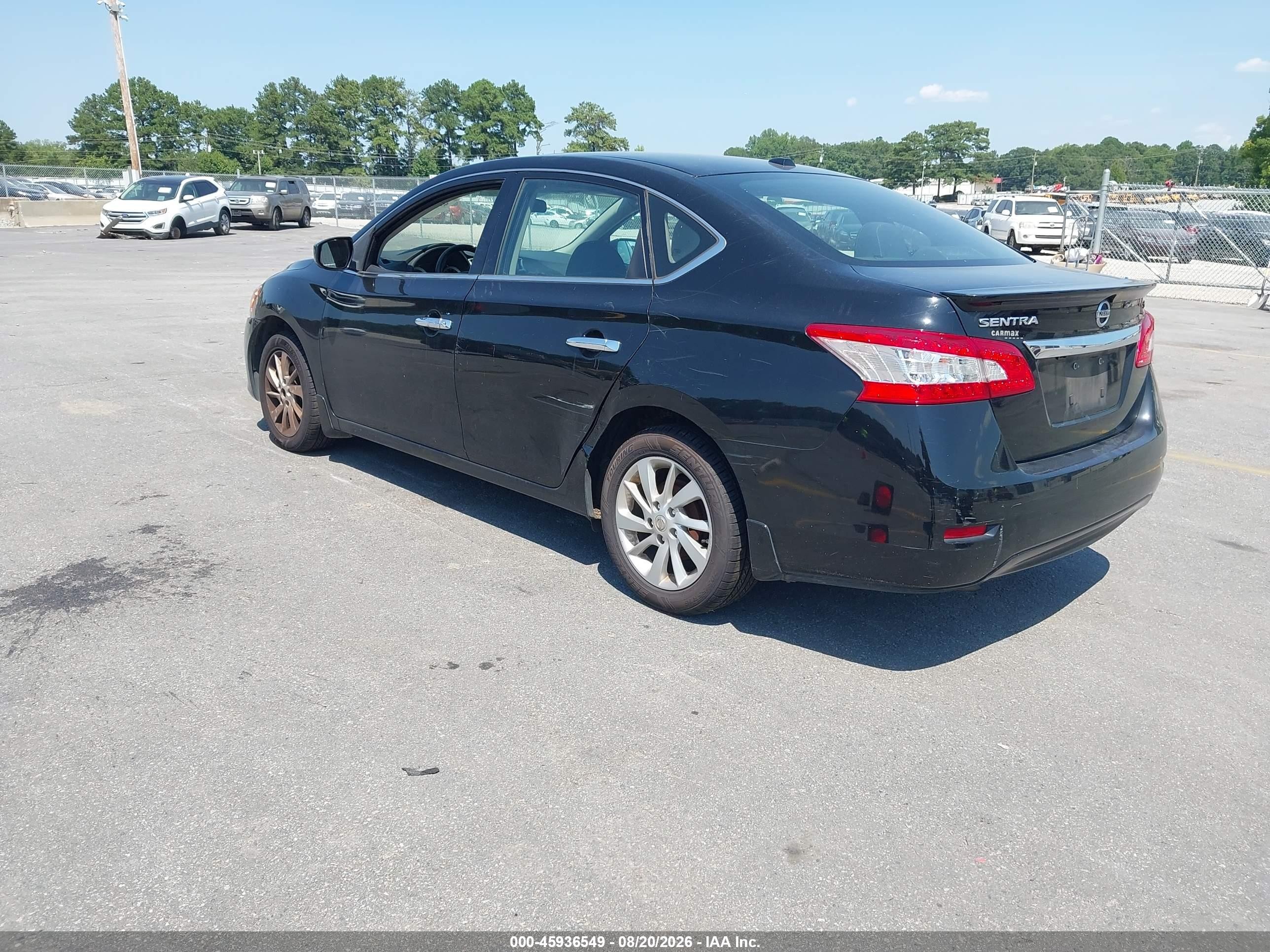 2015 Nissan Sentra Sv Black vin: 3N1AB7AP7FY290189