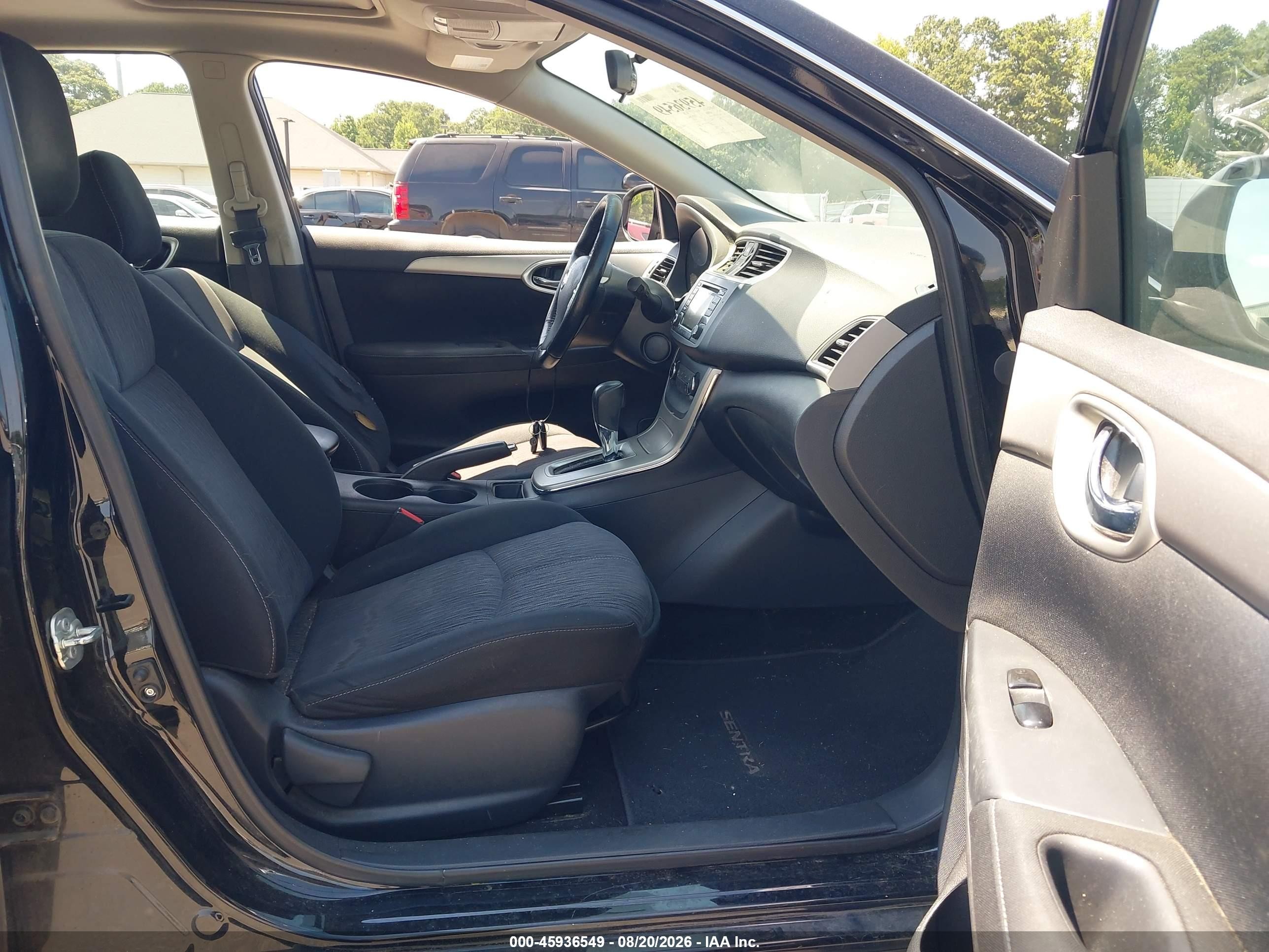 2015 Nissan Sentra Sv Black vin: 3N1AB7AP7FY290189