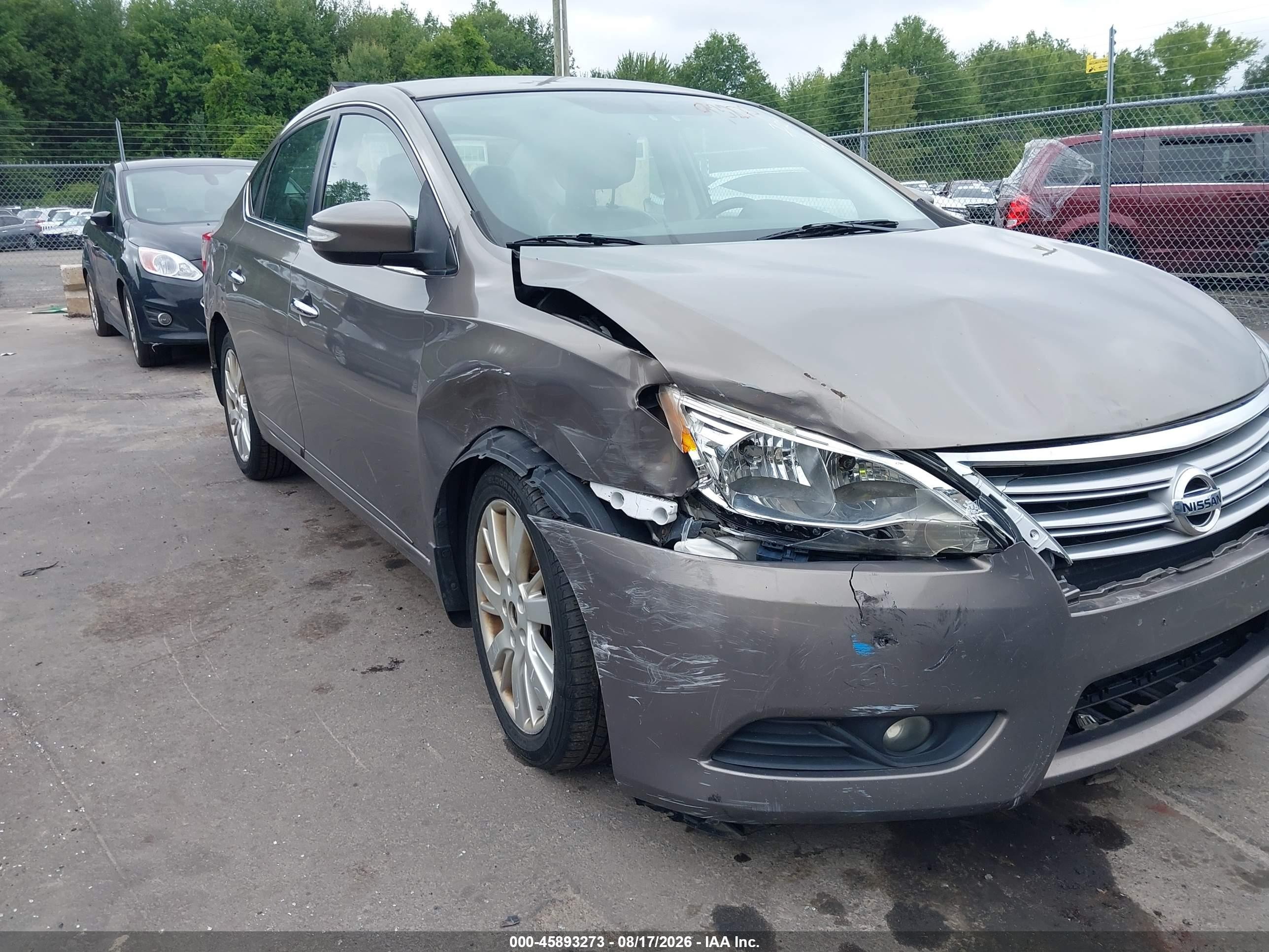 2015 Nissan Sentra Sl Brown vin: 3N1AB7AP7FY295103
