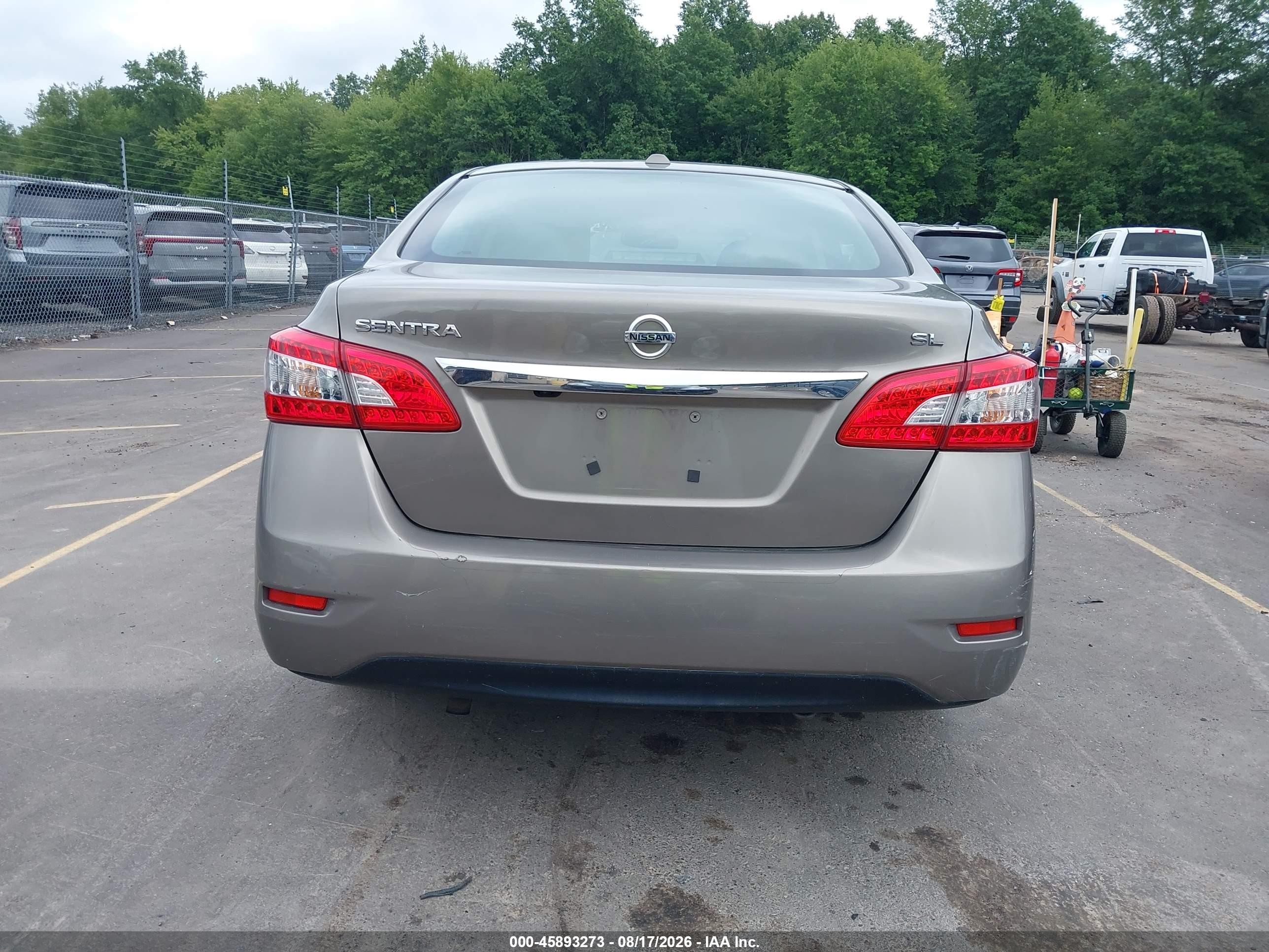 2015 Nissan Sentra Sl Brown vin: 3N1AB7AP7FY295103