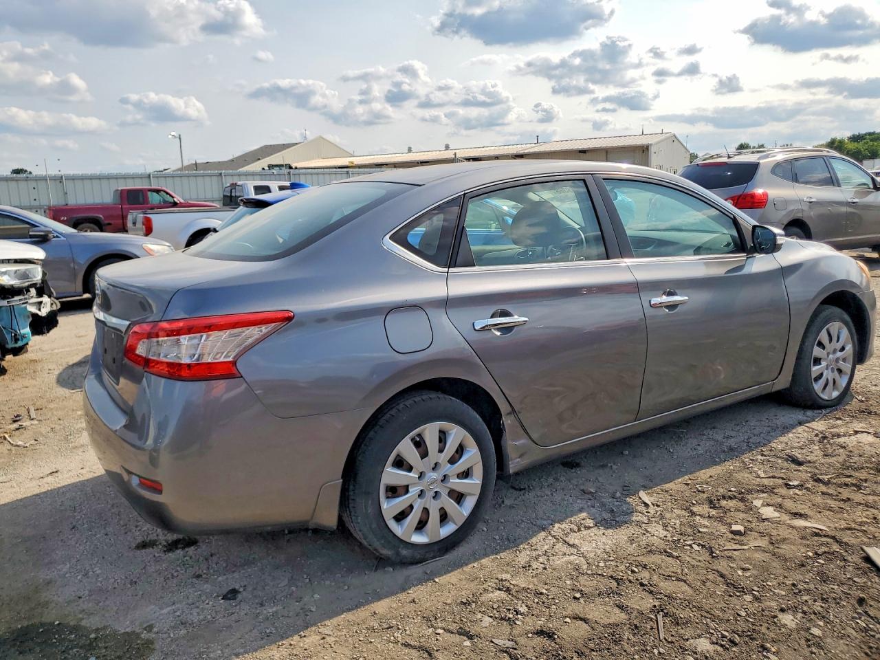 2015 Nissan Sentra S Gray vin: 3N1AB7AP7FY296302