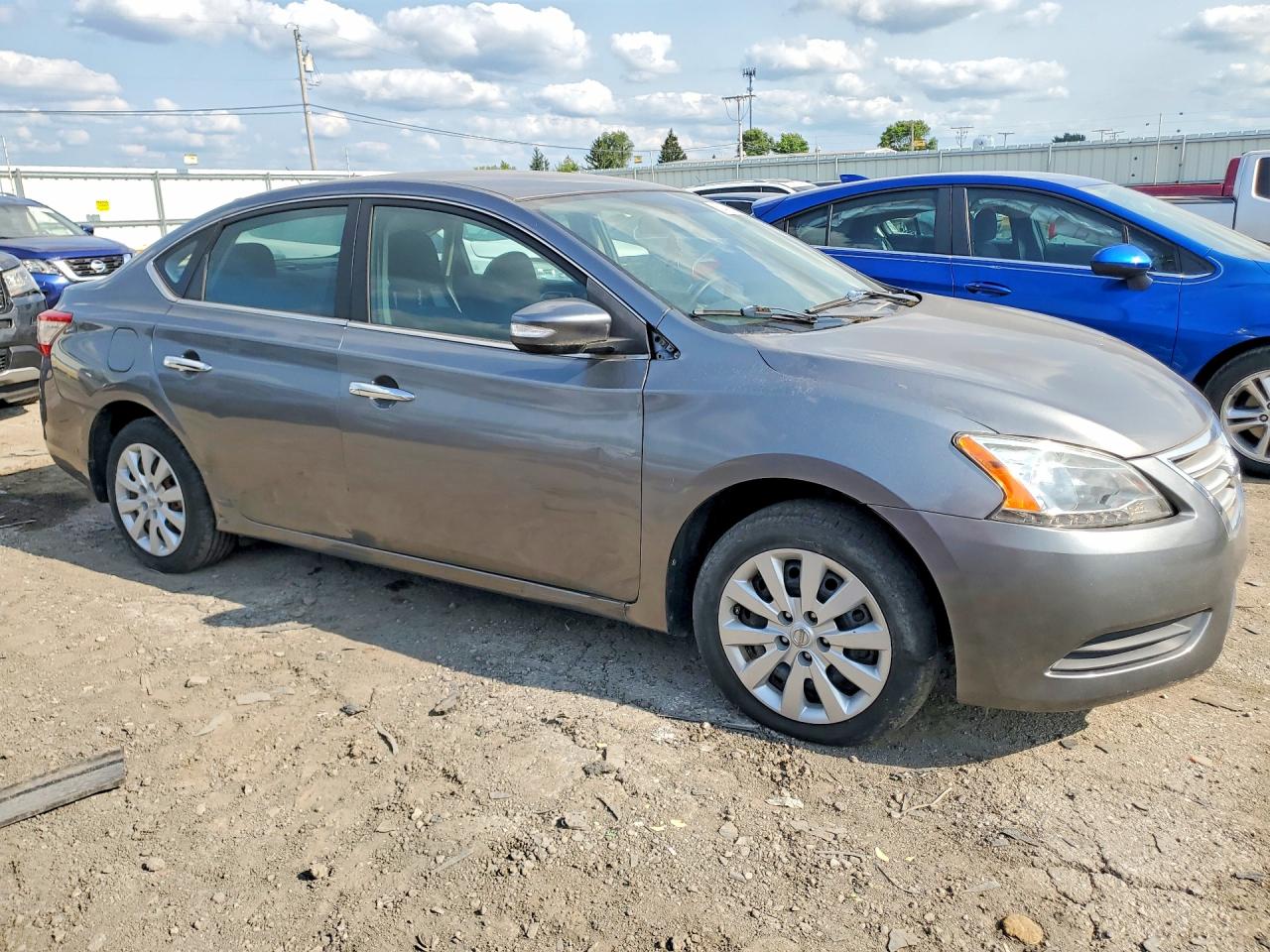 2015 Nissan Sentra S Gray vin: 3N1AB7AP7FY296302